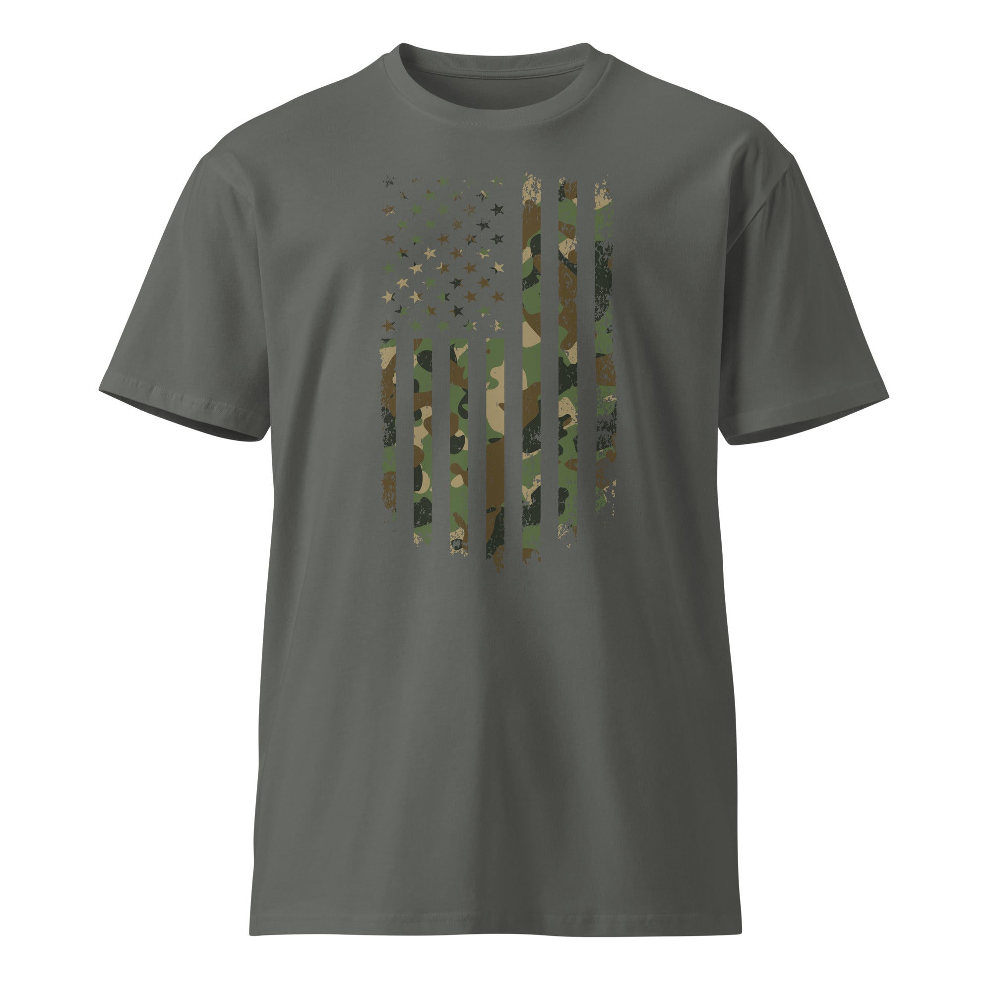 Military Style USA Flag Premium Cotton T-Shirt | Gallory Hive