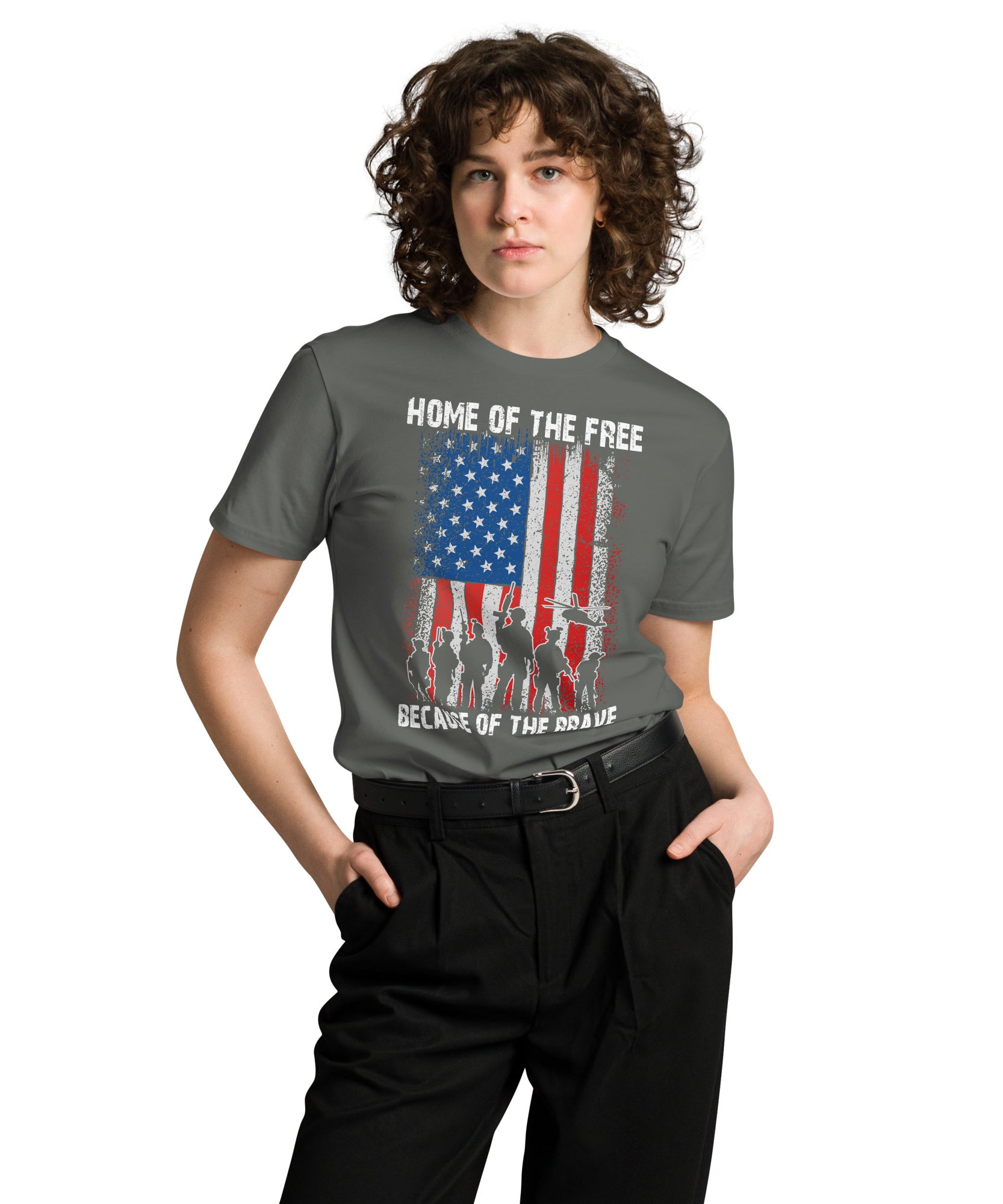 American Freedom Soldier Graphic Premium T-Shirt | Gallory Hive