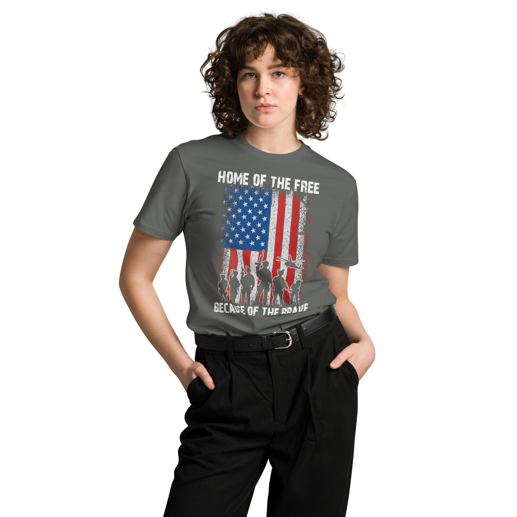 American Freedom Soldier Graphic Premium T-Shirt | Gallory Hive