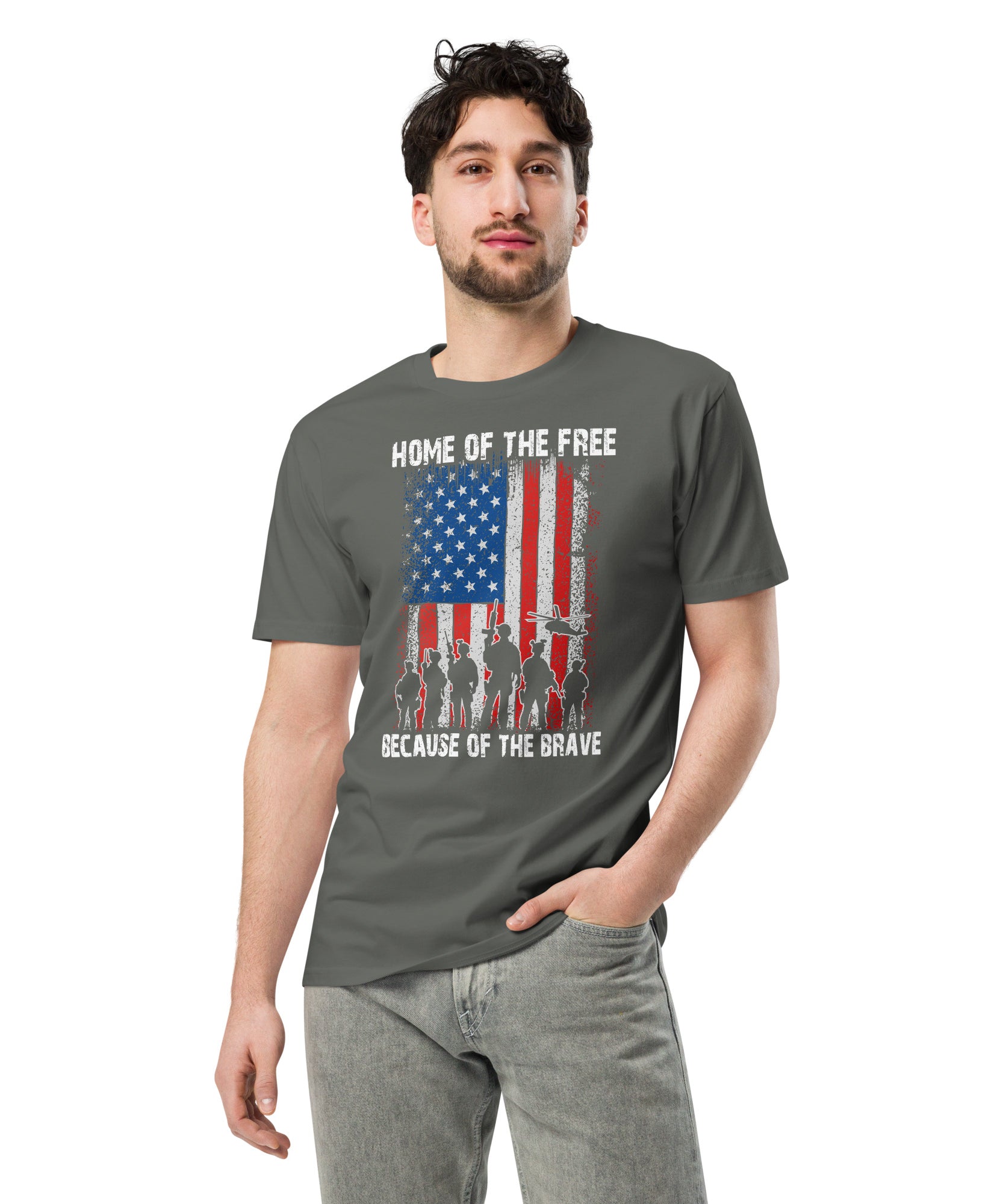 American Freedom Soldier Graphic Premium T-Shirt | Gallory Hive