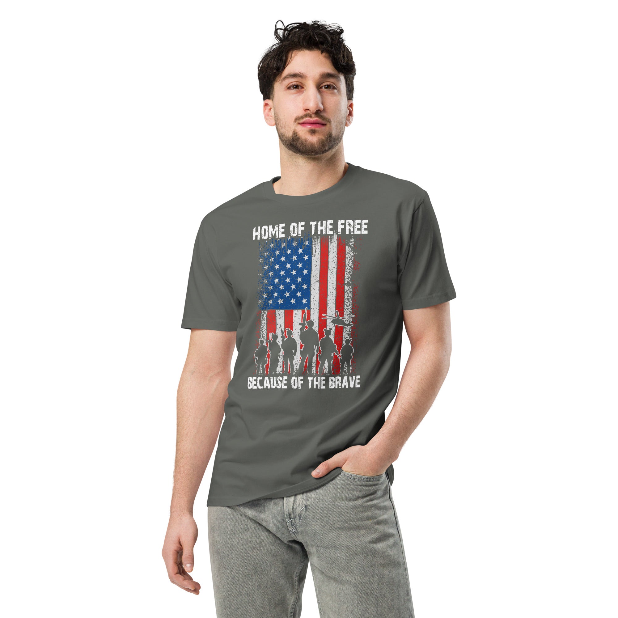 American Freedom Soldier Graphic Premium T-Shirt | Gallory Hive