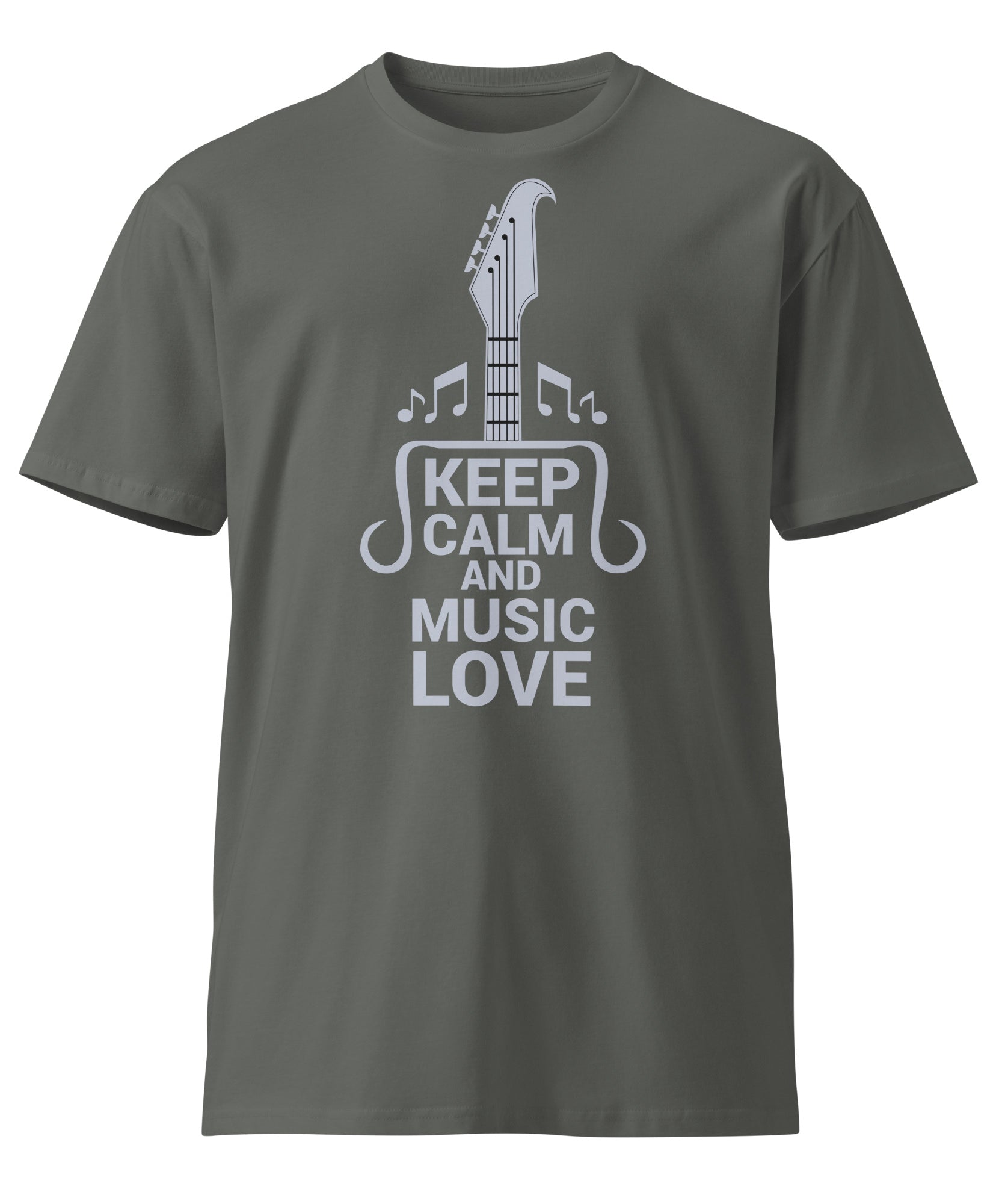 Keep Calm and Music Love Guitar T-Shirt | Gallory Hive