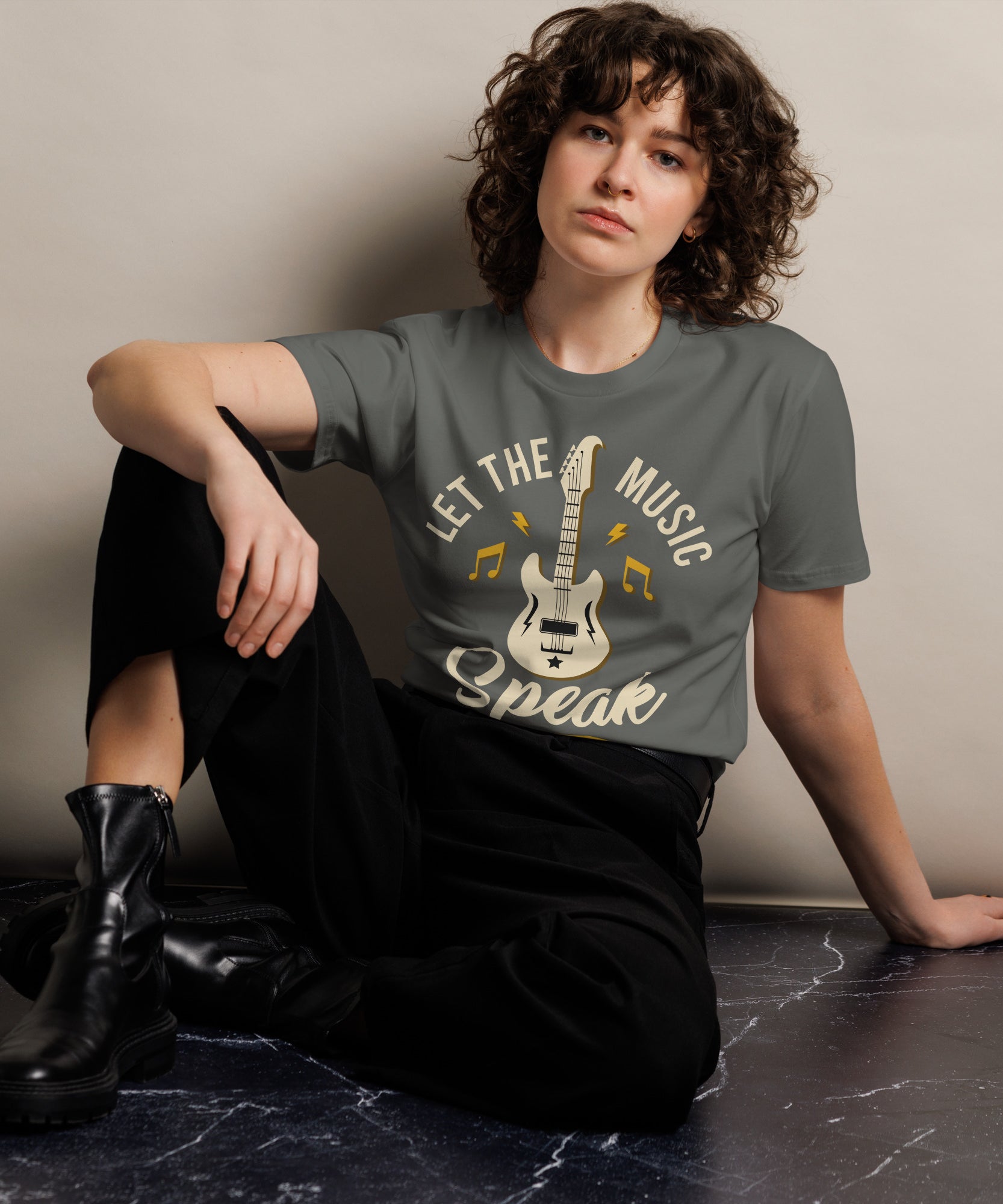 Let the Music Speak Guitar T-Shirt | Gallory Hive