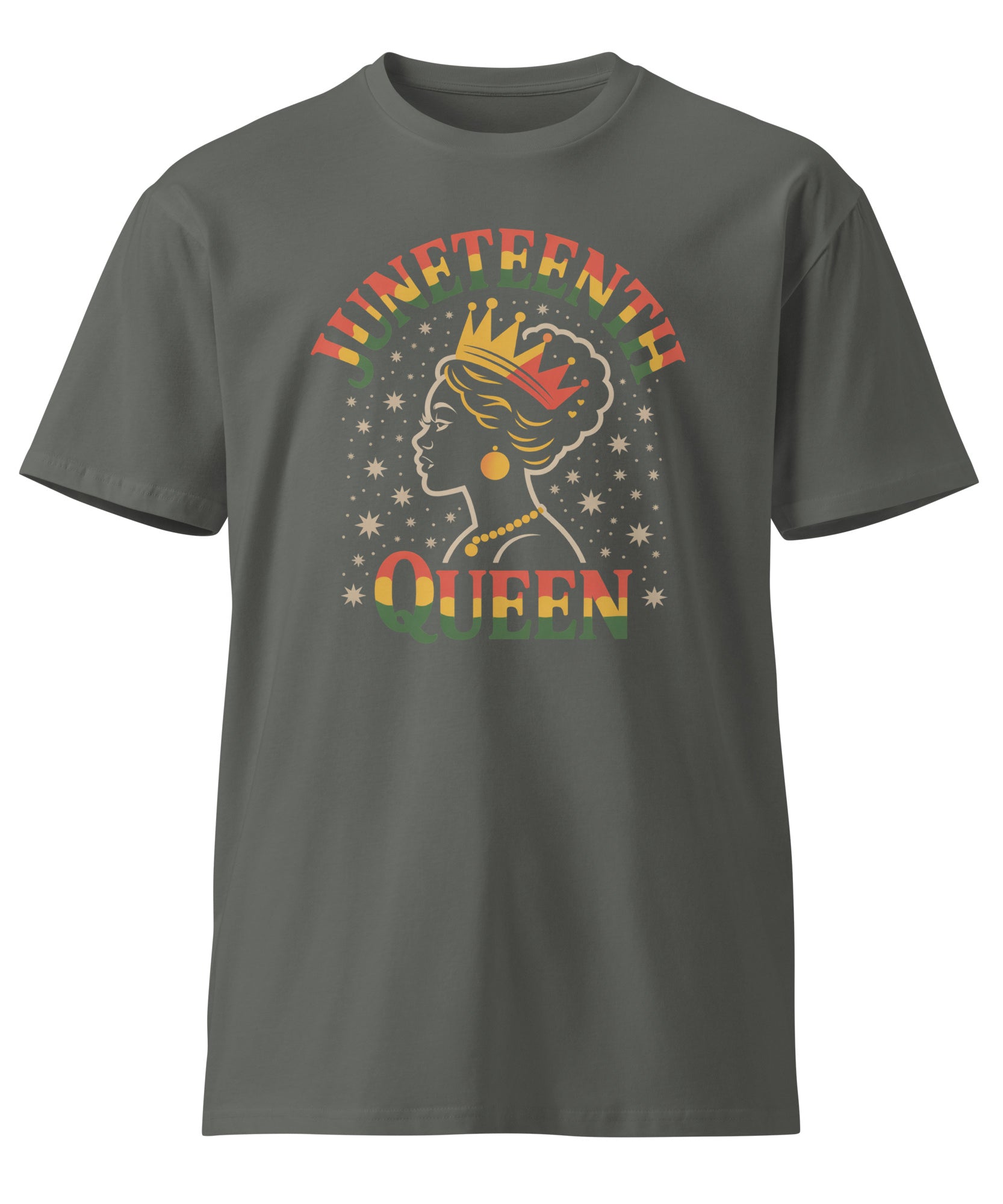 Juneteenth Queen Crown Afro Graphic Unisex Premium T-Shirt | Gallory Hive