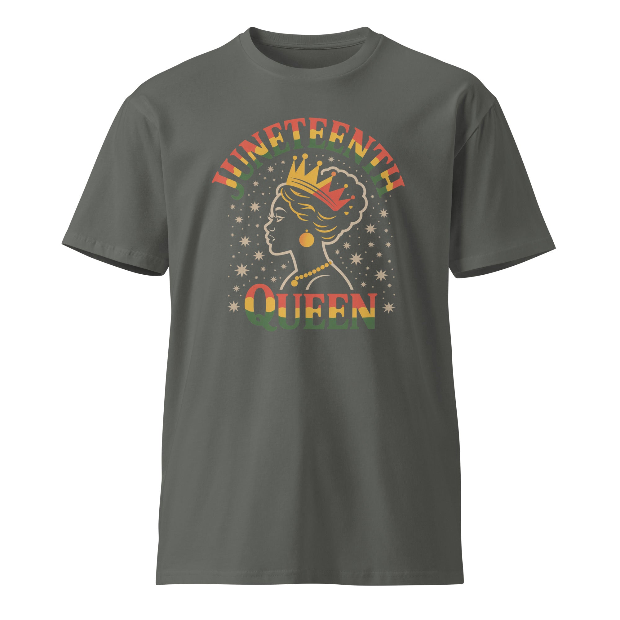 Juneteenth Queen Crown Afro Graphic Unisex Premium T-Shirt | Gallory Hive