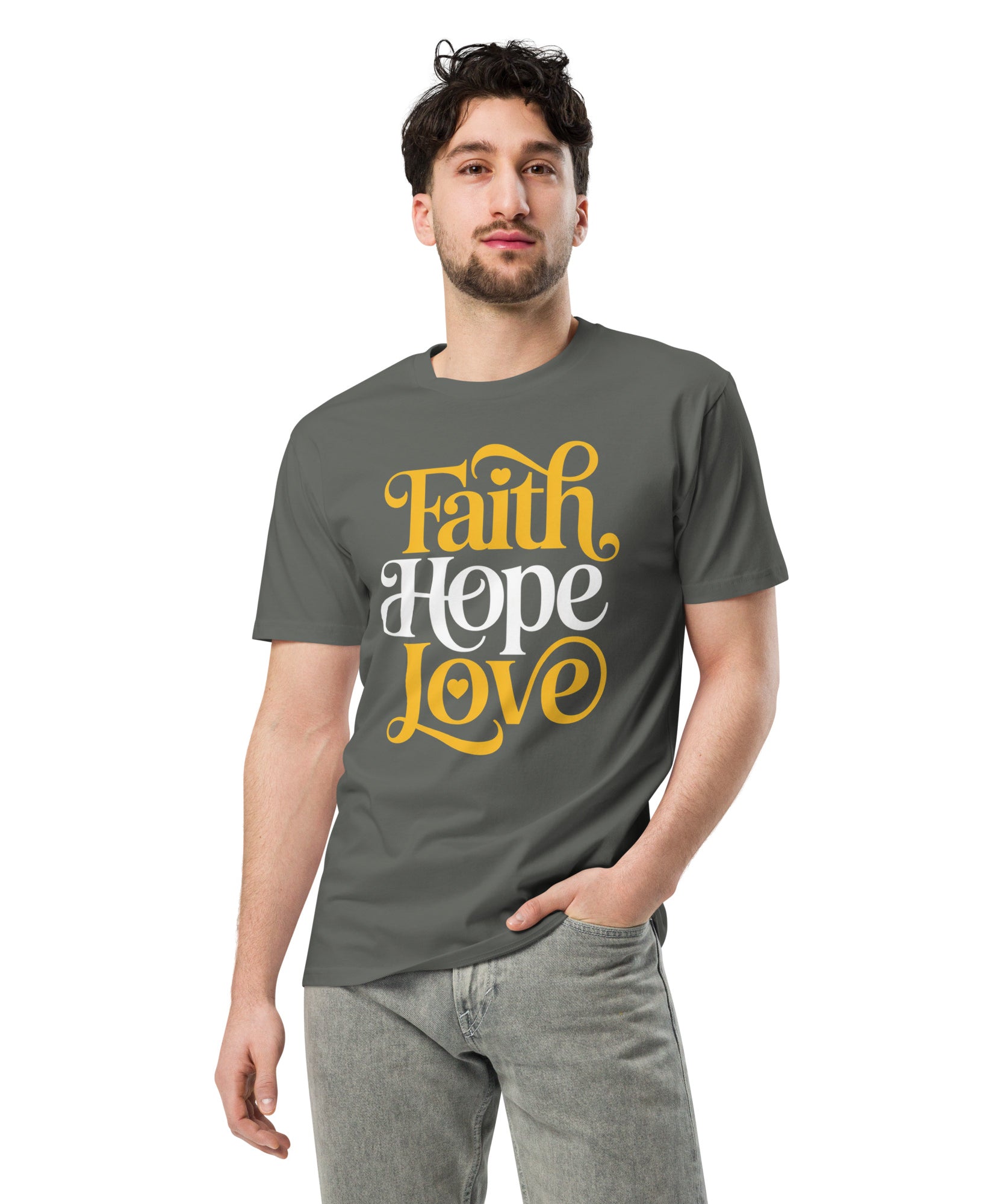 Faith Hope Love Unisex Premium Cotton T-Shirt | Gallory Hive