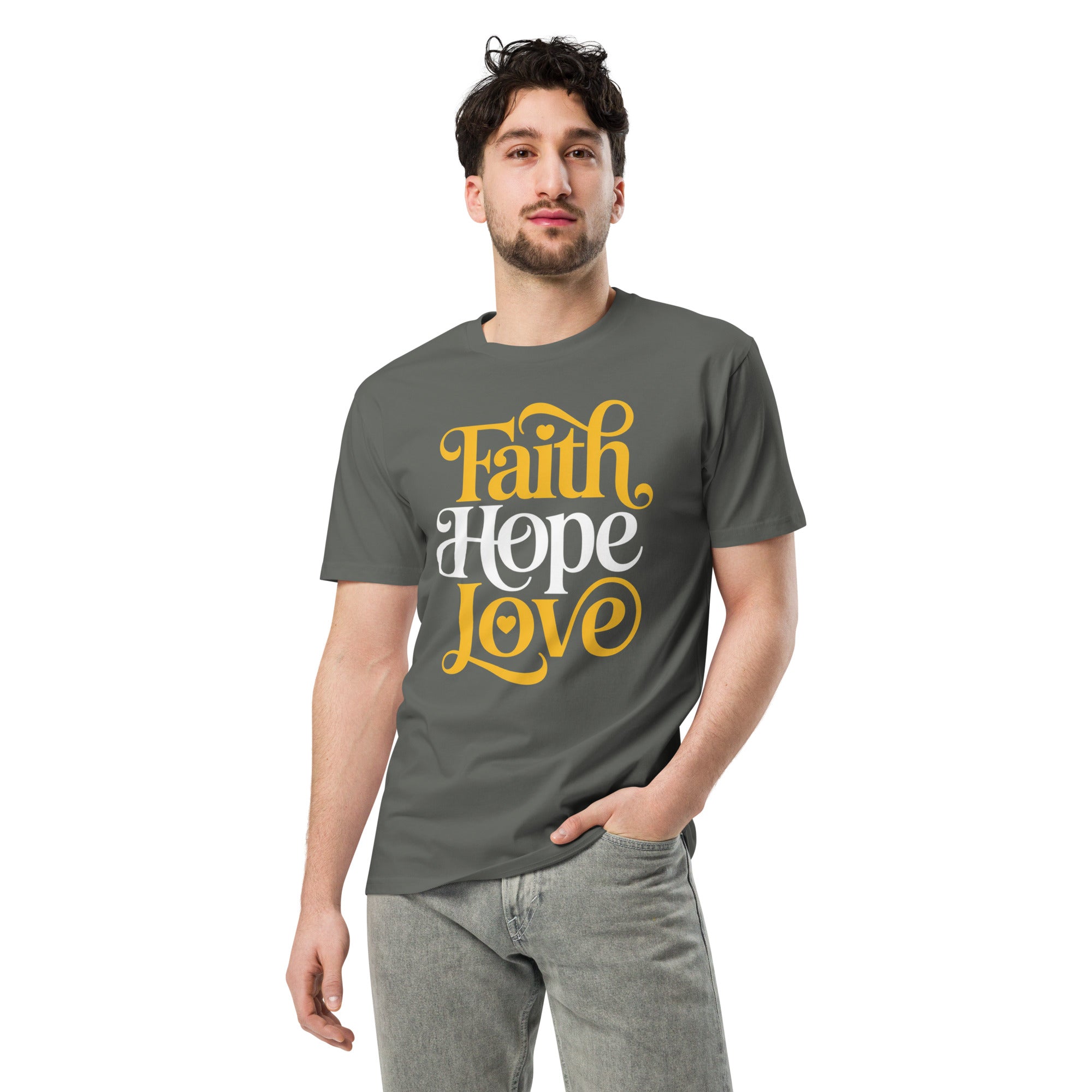 Faith Hope Love Unisex Premium Cotton T-Shirt | Gallory Hive