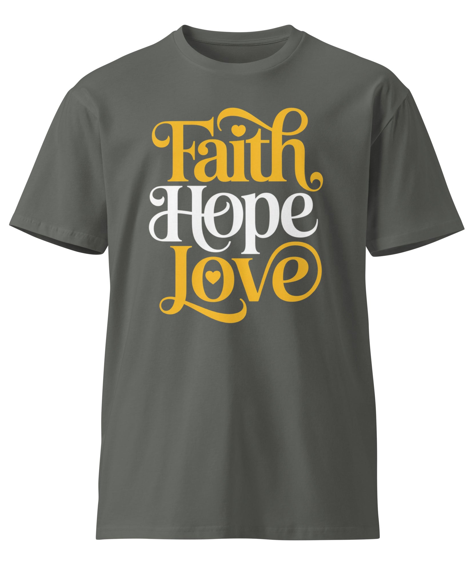 Faith Hope Love Unisex Premium Cotton T-Shirt | Gallory Hive
