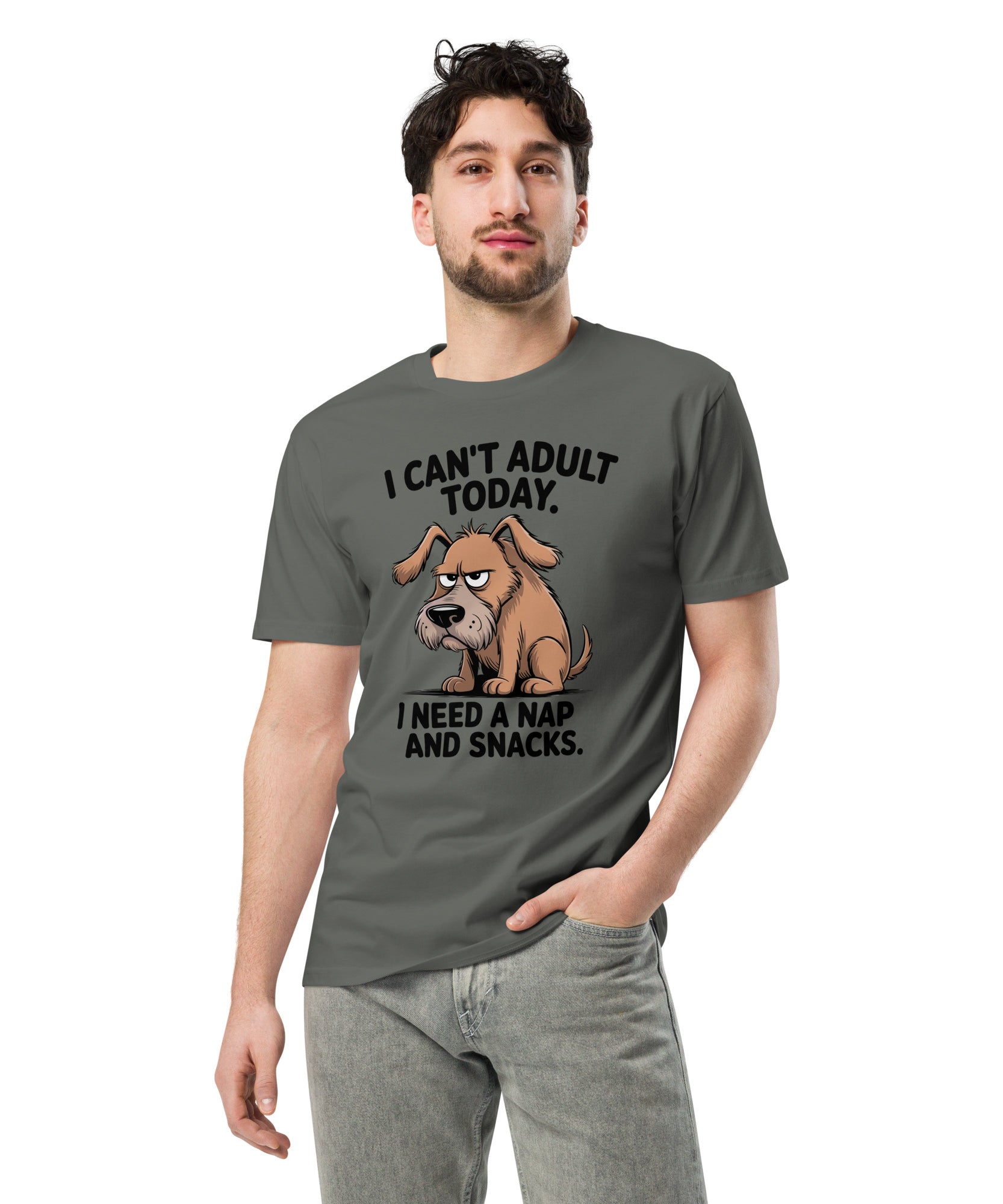 I Can't Adult Today Funny Dog Unisex Premium T-Shirt | Gallory Hive