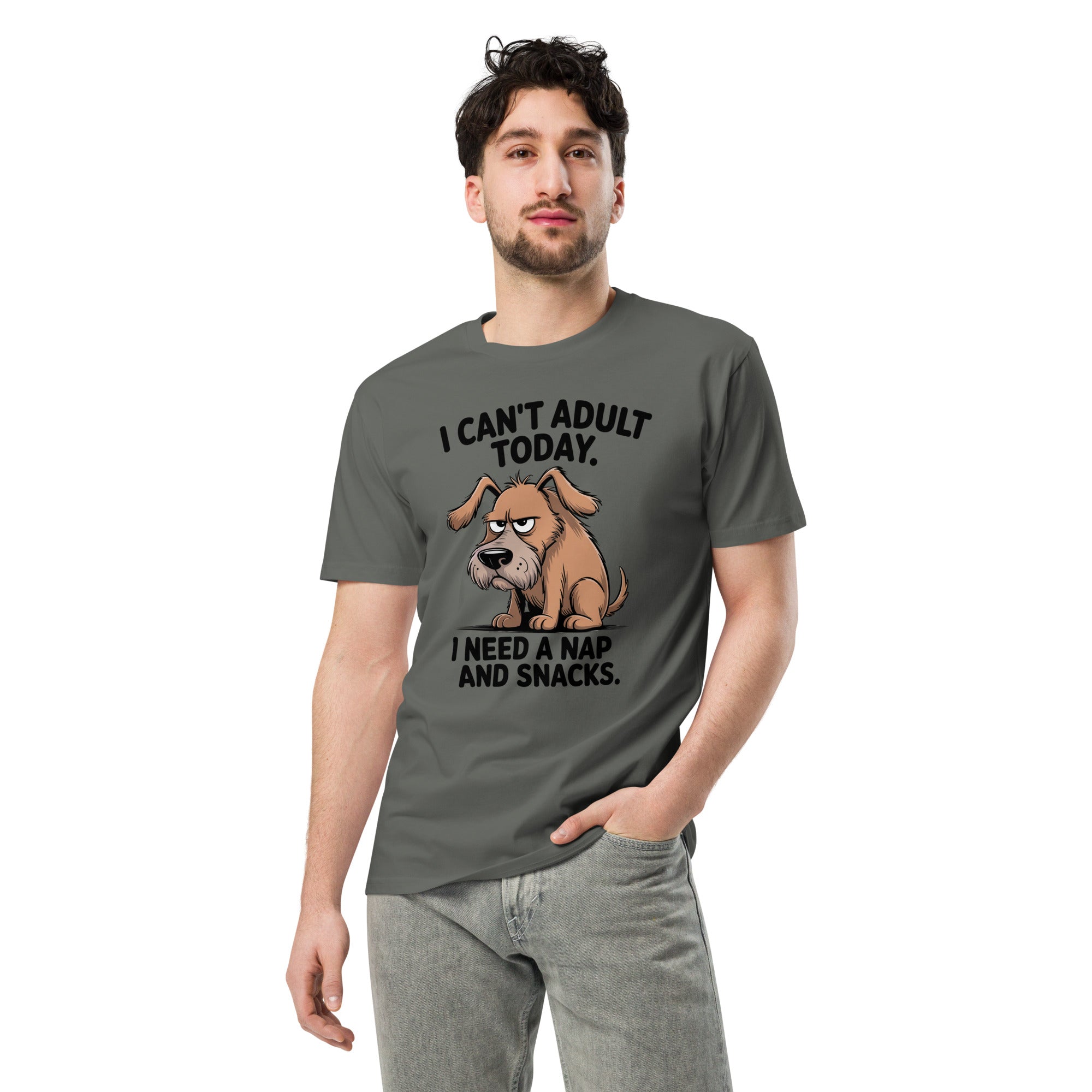 I Can't Adult Today Funny Dog Unisex Premium T-Shirt | Gallory Hive