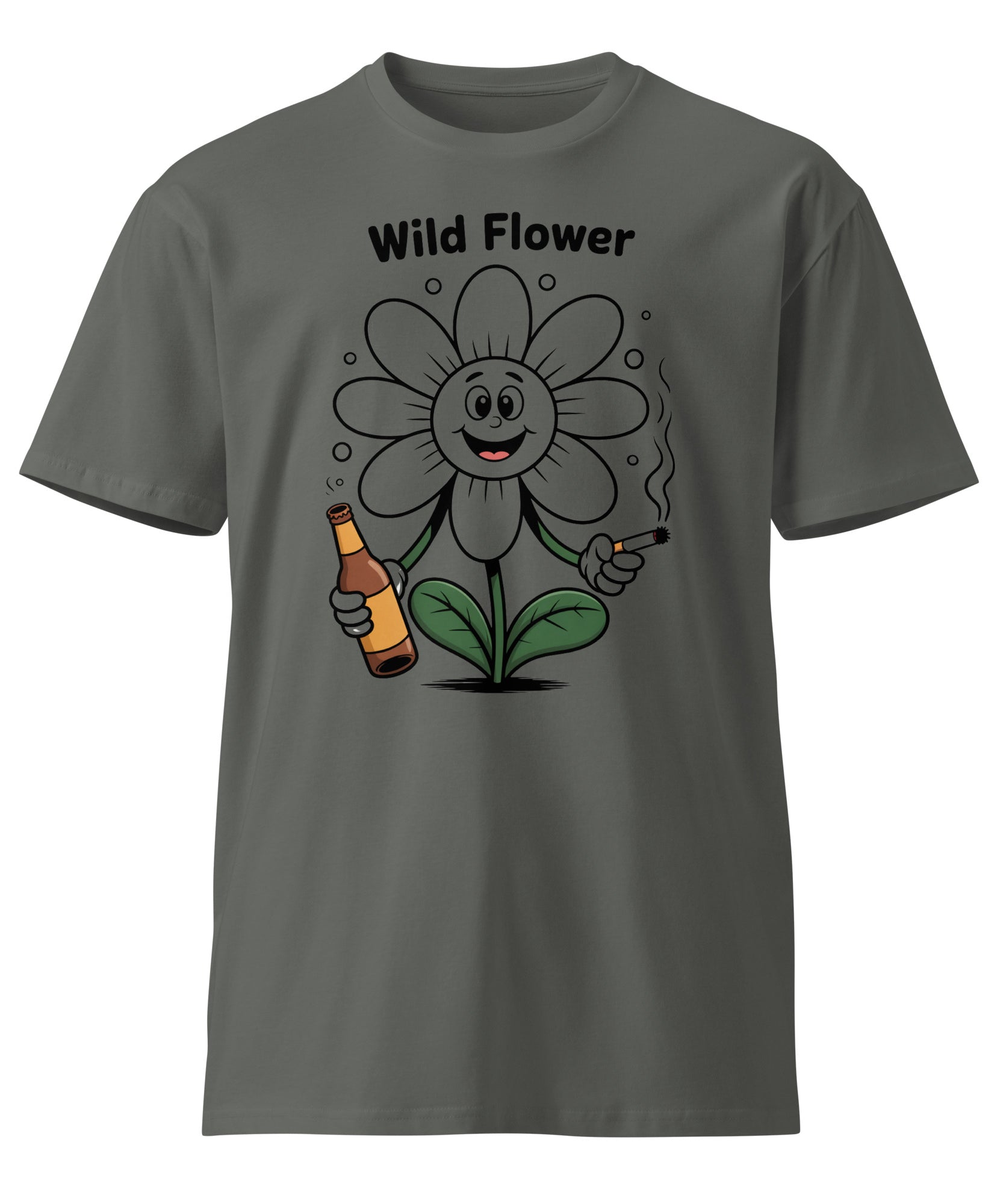 Wildflower Funny Unisex Premium Cotton Graphic T-Shirt | Gallory Hive