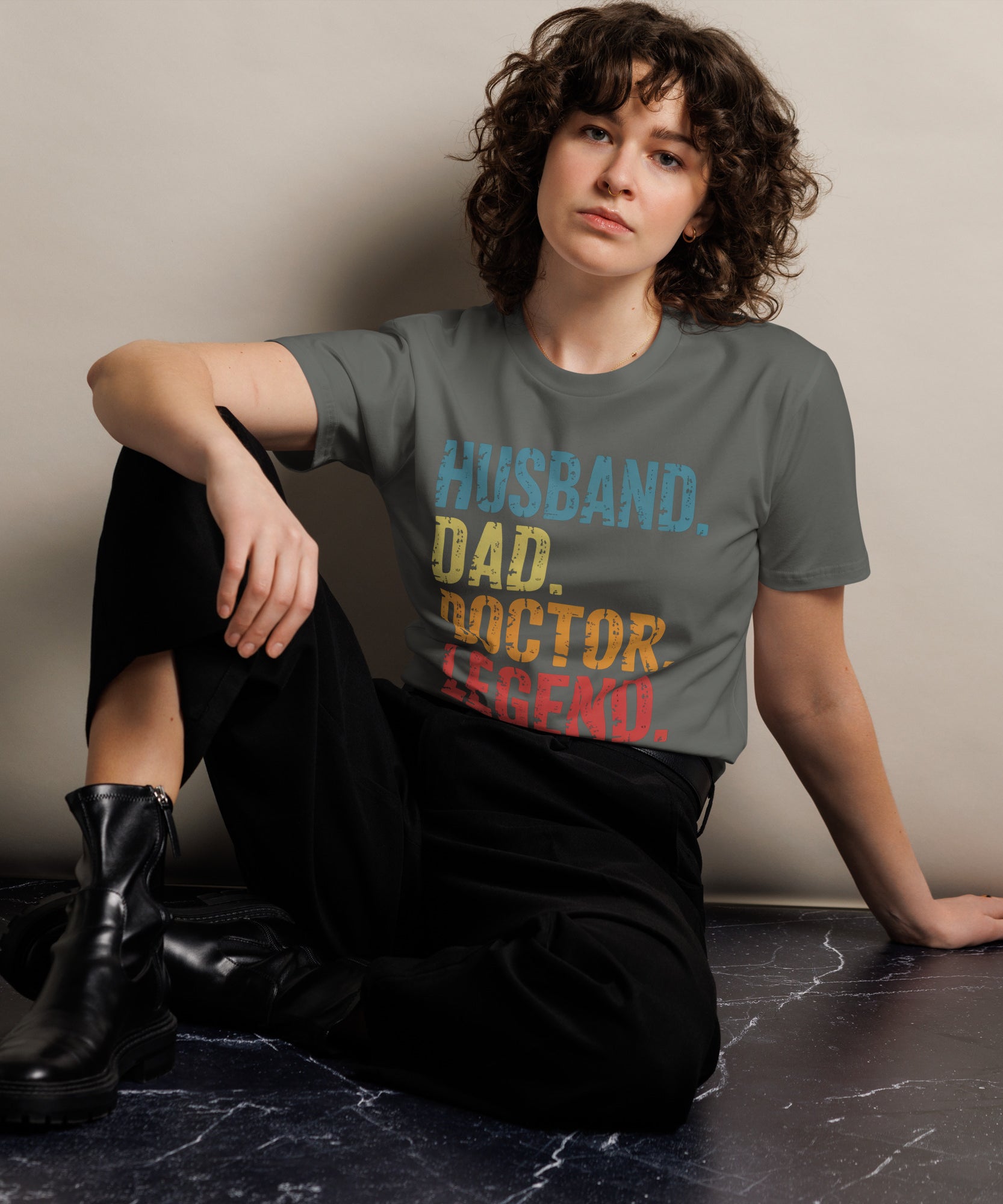 Husband Dad Doctor Legend Funny Doctor Unisex Premium T-Shirt | Gallory Hive