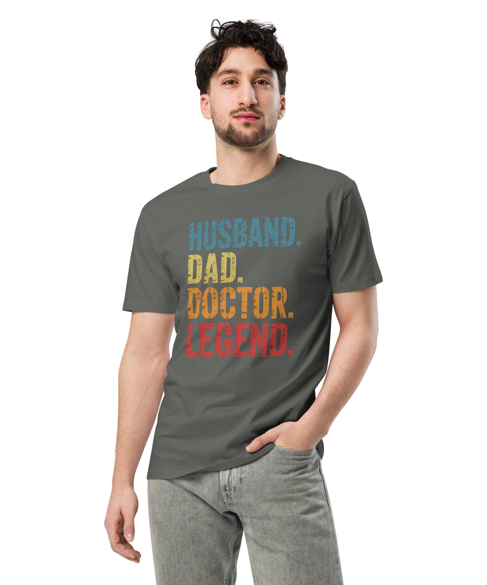 Husband Dad Doctor Legend Funny Doctor Unisex Premium T-Shirt | Gallory Hive