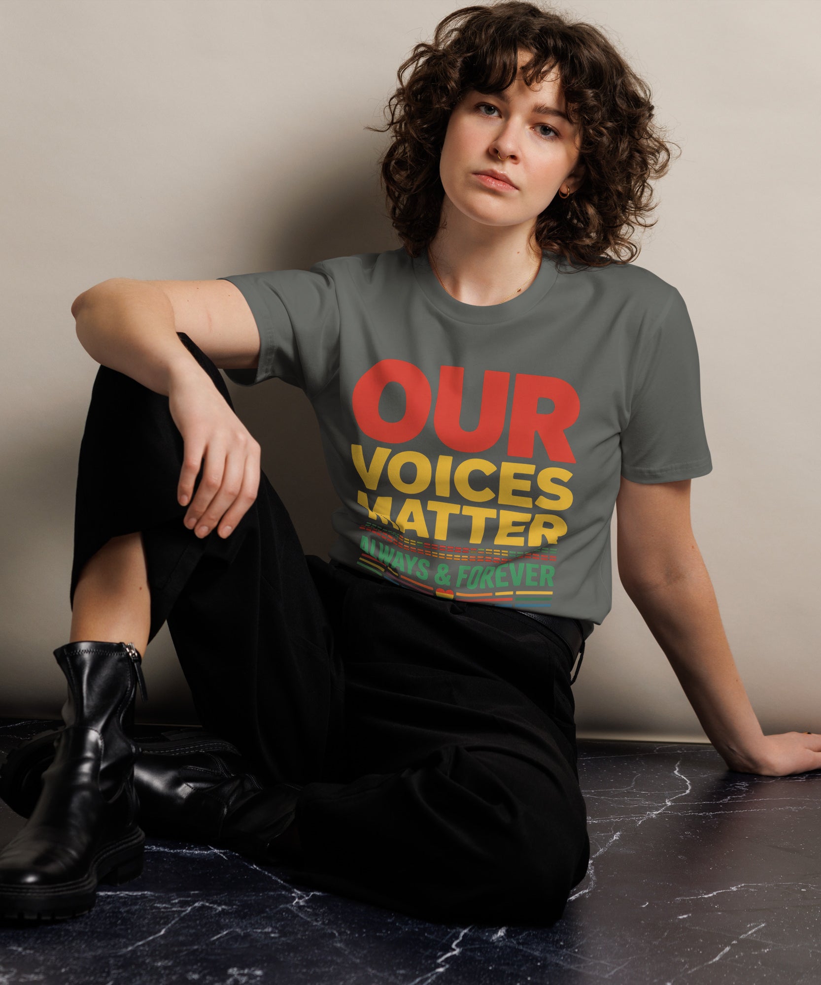 Our Voices Matter Always & Forever Pride Unisex Premium T-shirt | Gallory Hive