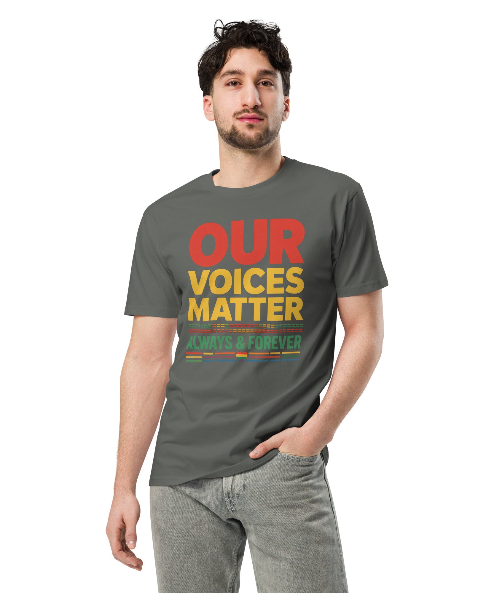 Our Voices Matter Always & Forever Pride Unisex Premium T-shirt | Gallory Hive