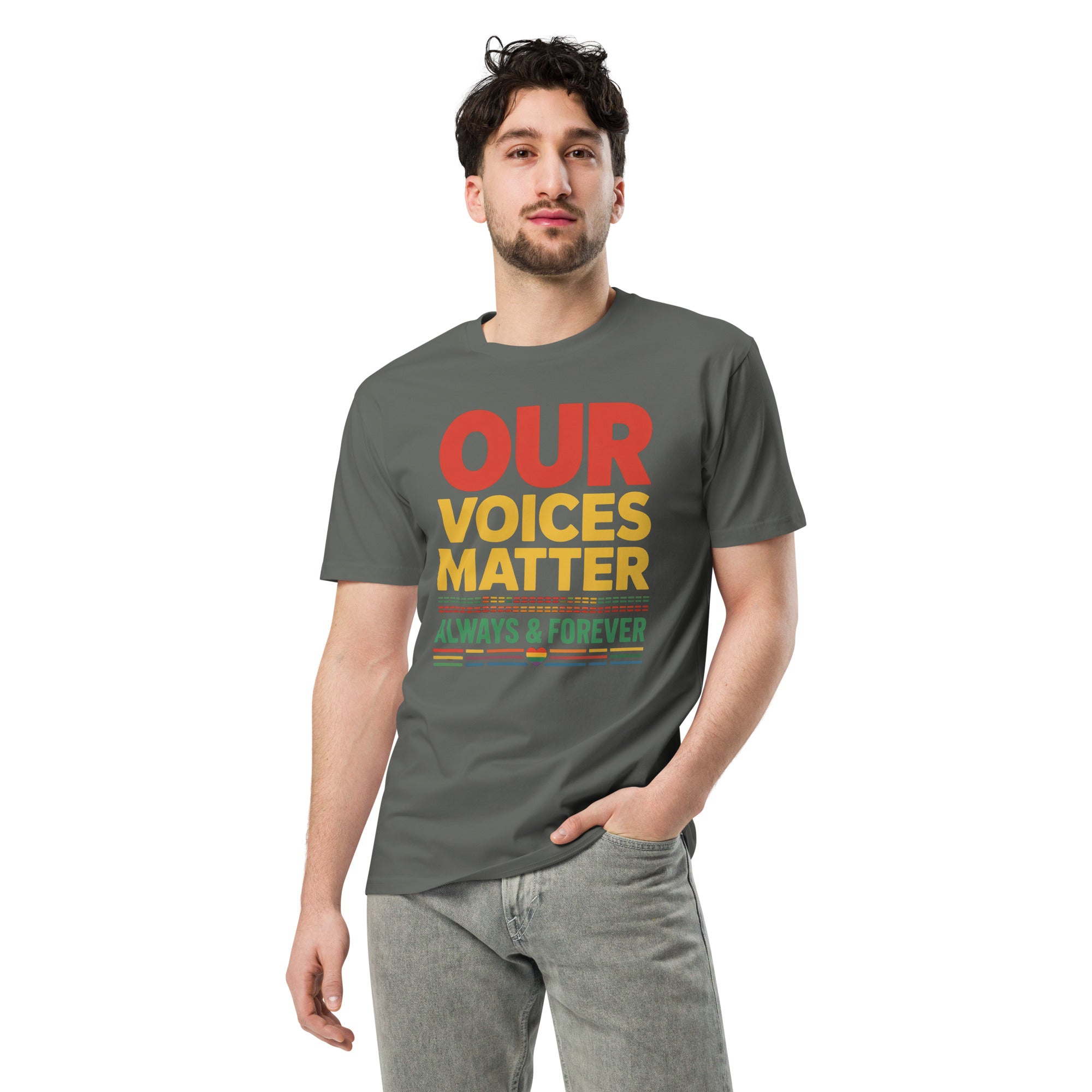 Our Voices Matter Always & Forever Pride Unisex Premium T-shirt | Gallory Hive