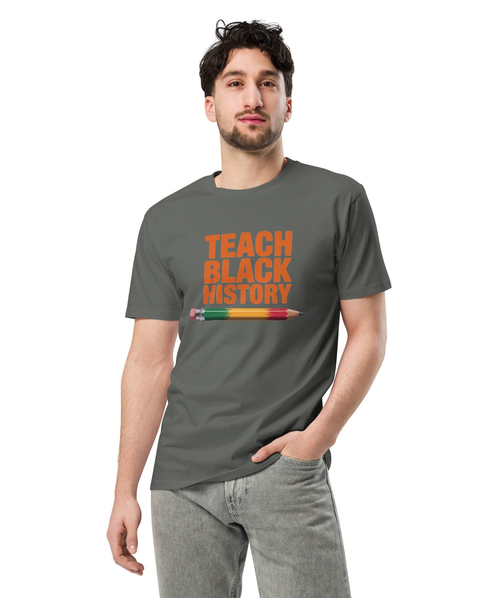 Teach Black History Teacher Pride Graphic Unisex Premium T-shirt | Gallory Hive