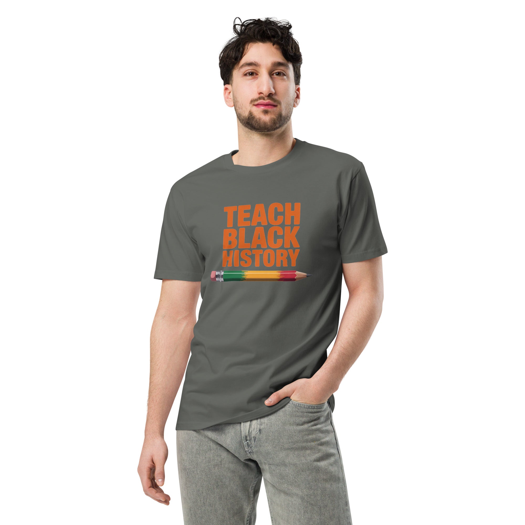 Teach Black History Teacher Pride Graphic Unisex Premium T-shirt | Gallory Hive