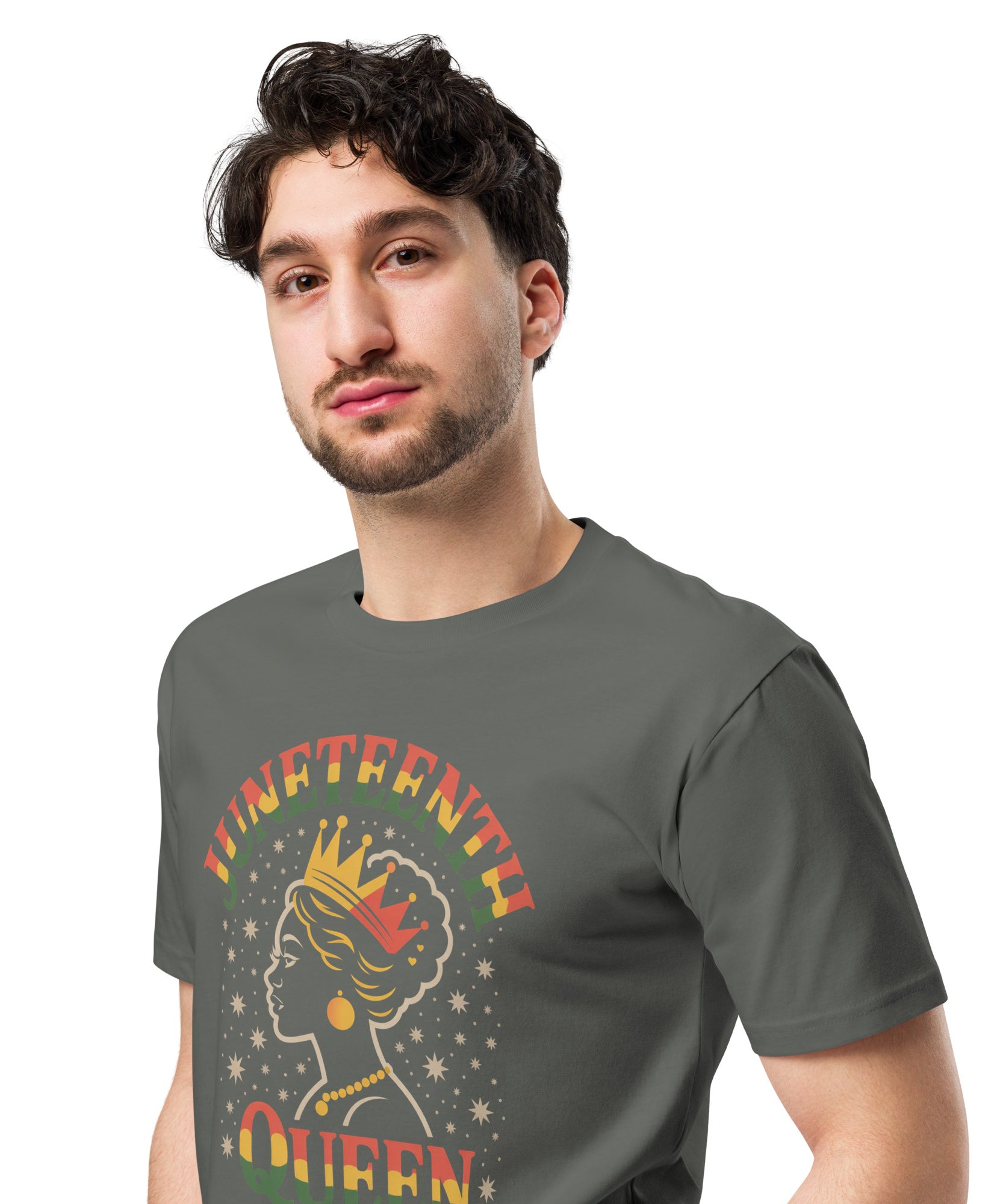 Juneteenth Queen Crown Afro Graphic Unisex Premium T-Shirt | Gallory Hive