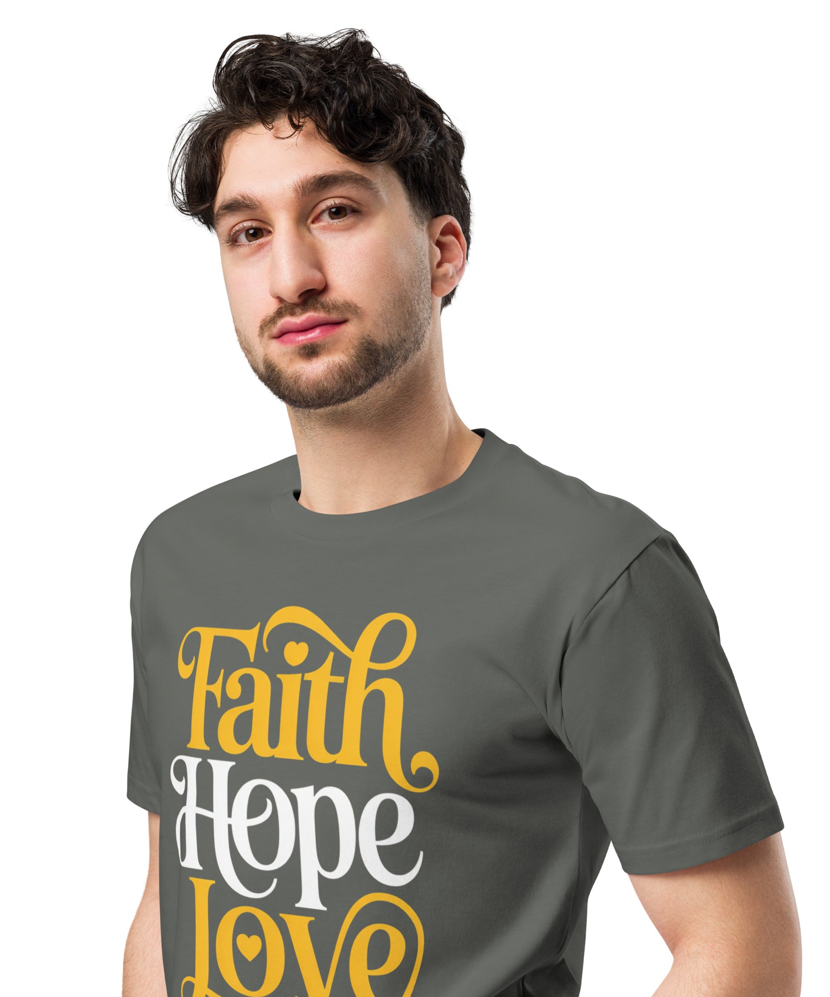 Faith Hope Love Unisex Premium Cotton T-Shirt | Gallory Hive