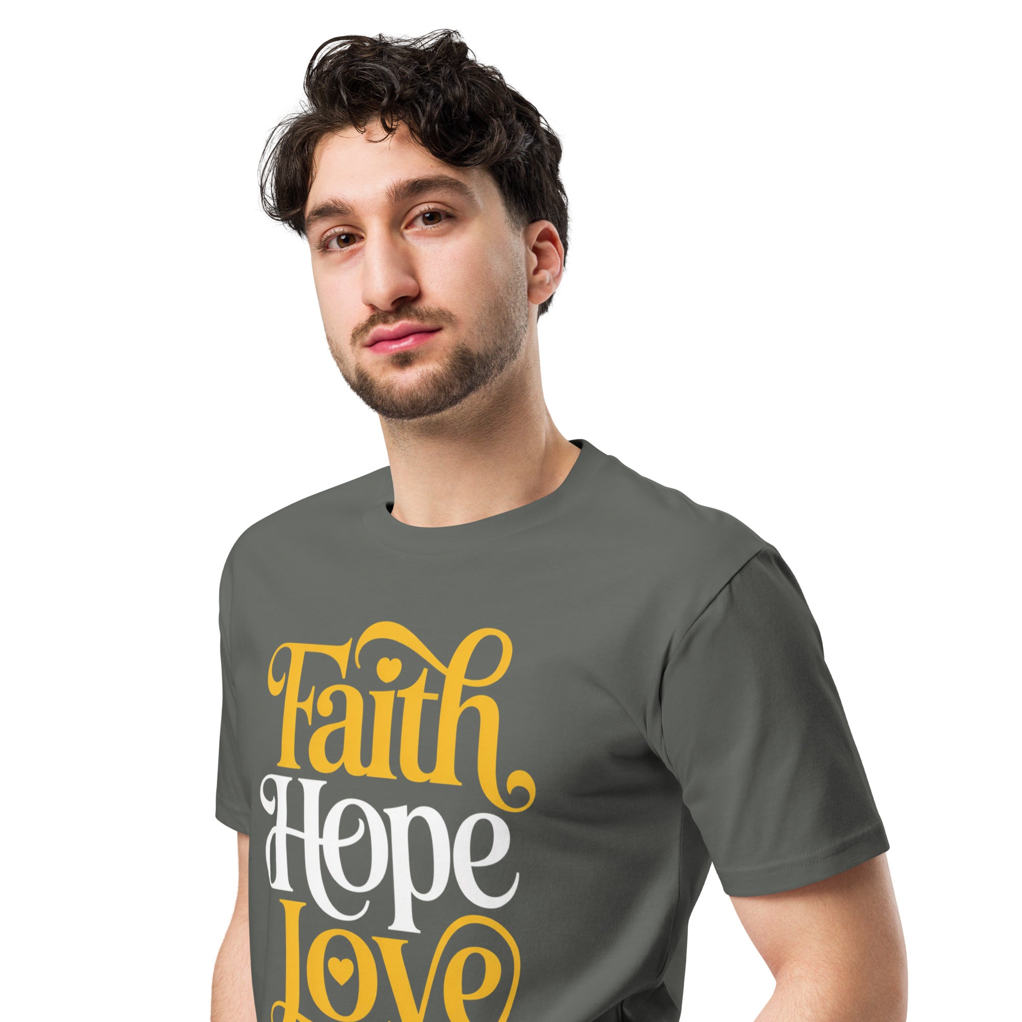 Faith Hope Love Unisex Premium Cotton T-Shirt | Gallory Hive