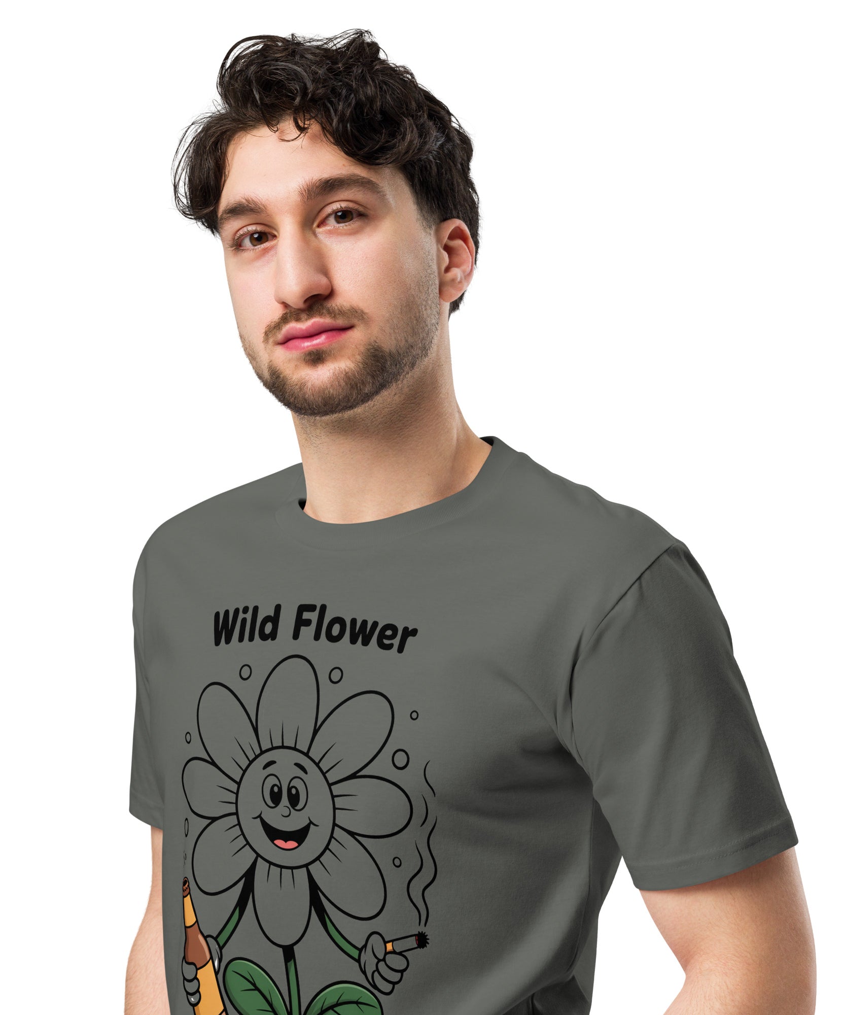 Wildflower Funny Unisex Premium Cotton Graphic T-Shirt | Gallory Hive