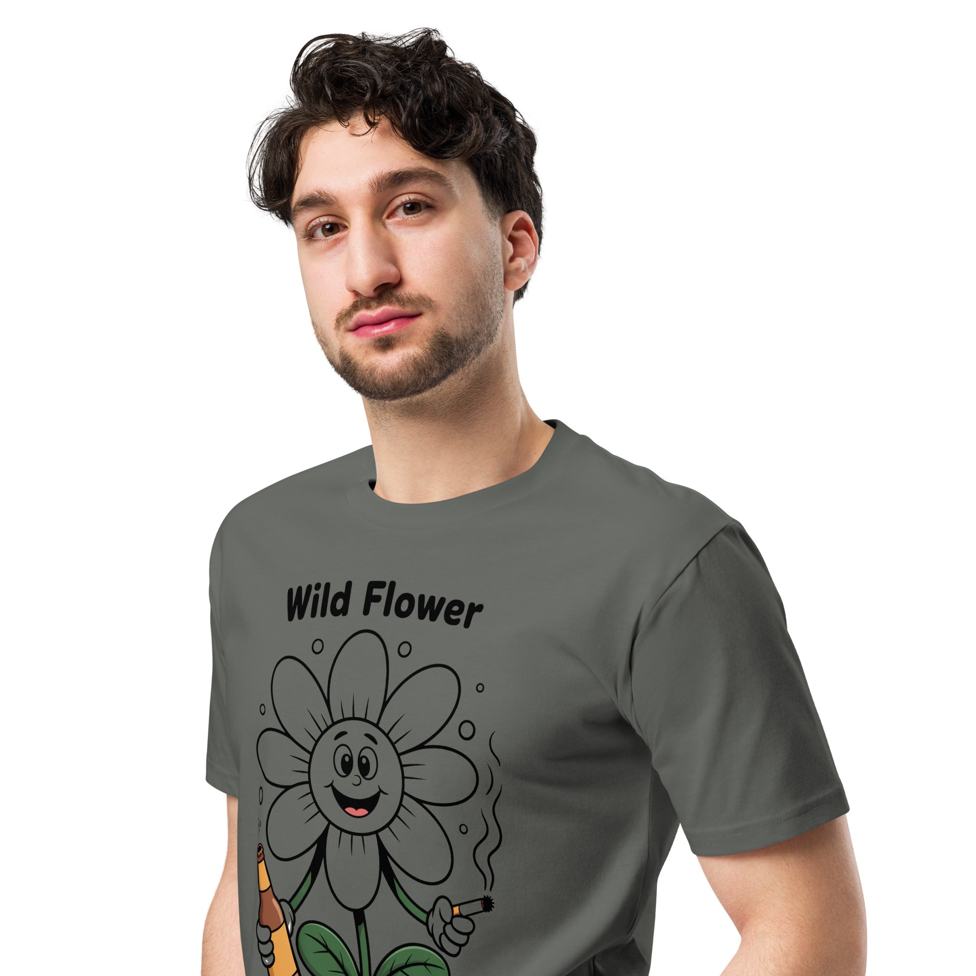 Wildflower Funny Unisex Premium Cotton Graphic T-Shirt | Gallory Hive