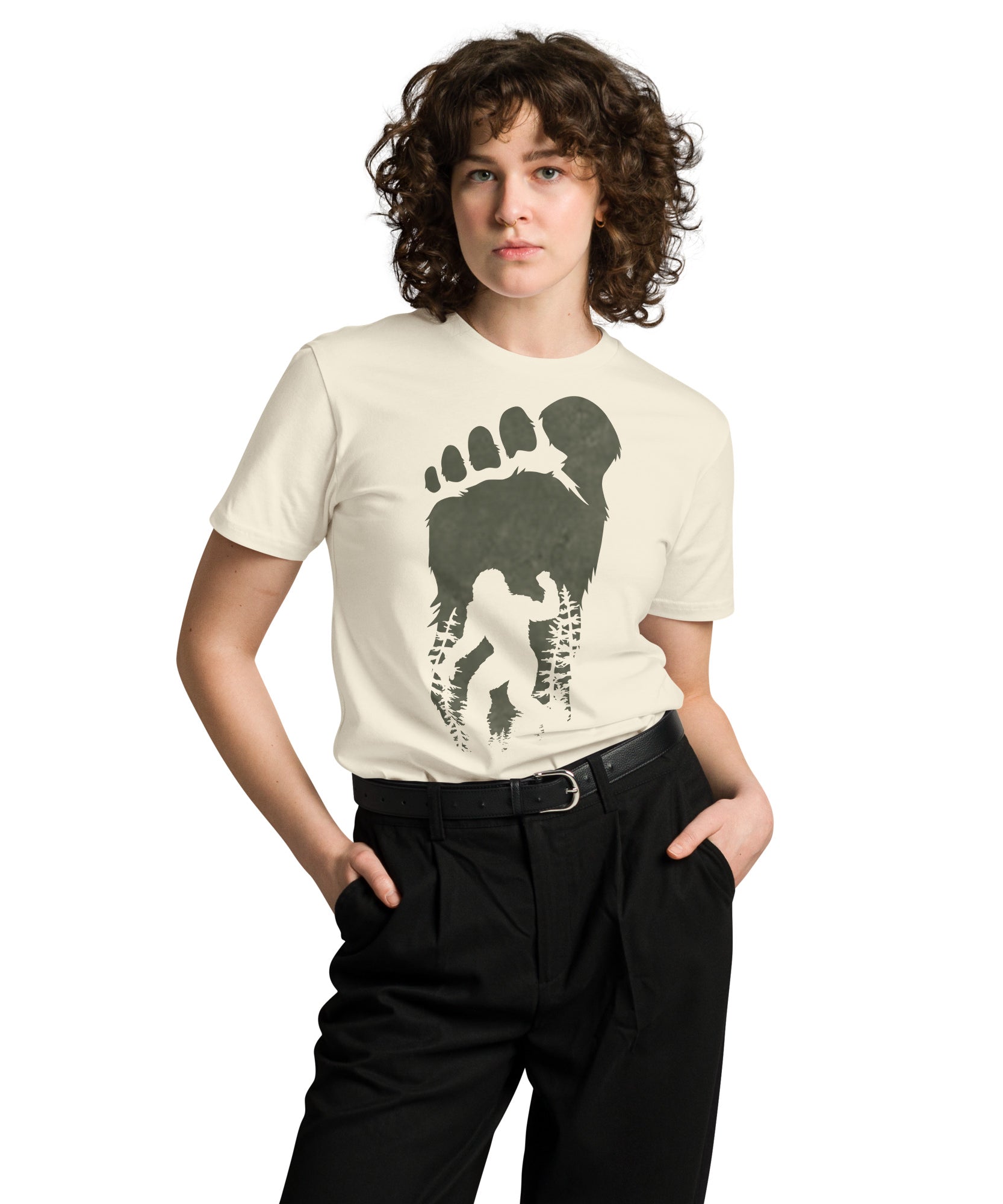Bigfoot Shadow Art Unisex Graphic T-Shirt | Gallory Hive