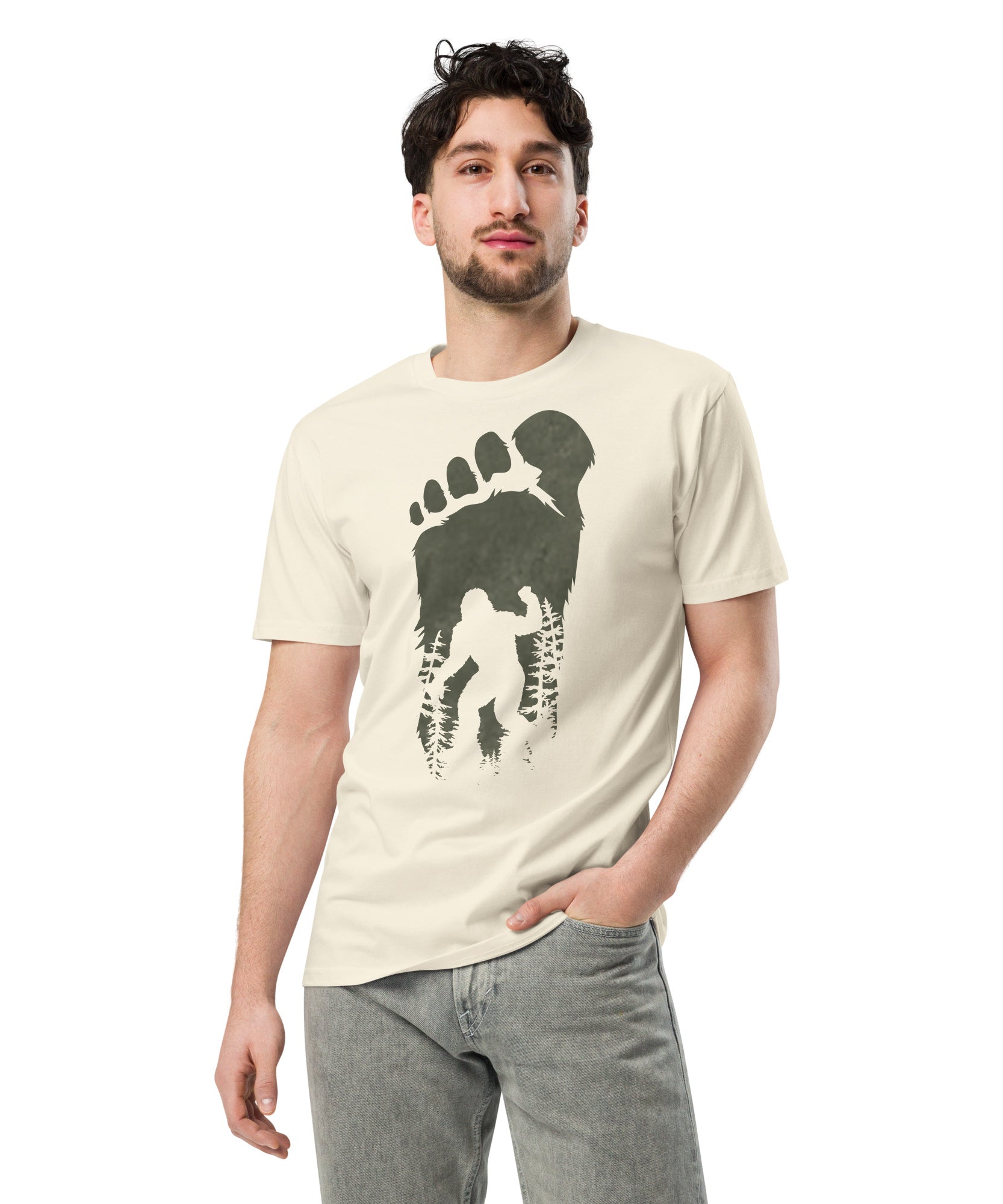 Bigfoot Shadow Art Unisex Graphic T-Shirt | Gallory Hive
