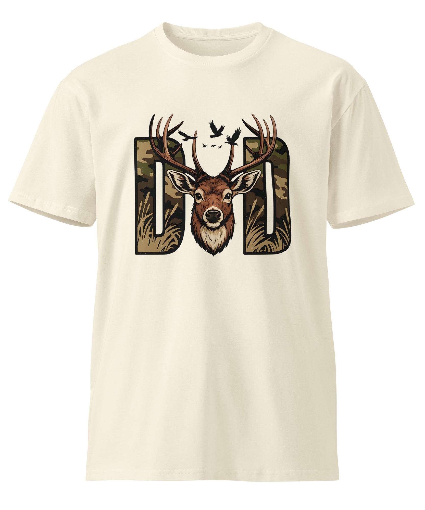 Dad Deer Hunting Premium Cotton T-Shirt | Gallory Hive
