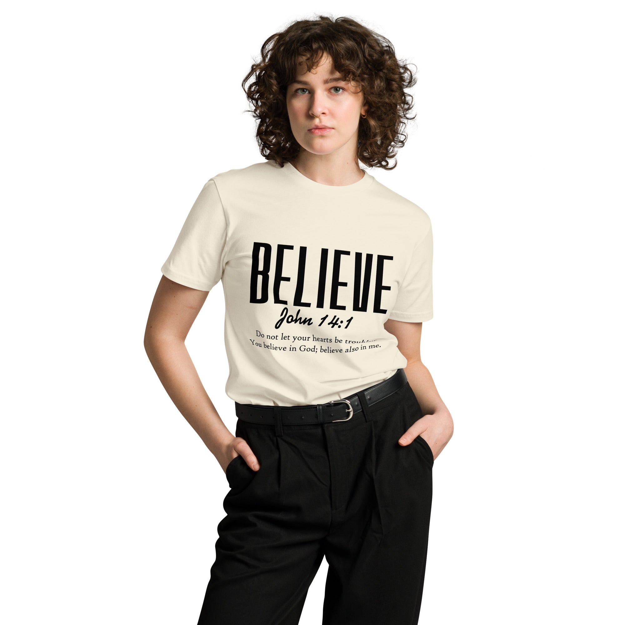 Believe Inspirational Unisex Premium Cotton T-Shirt | Gallory Hive