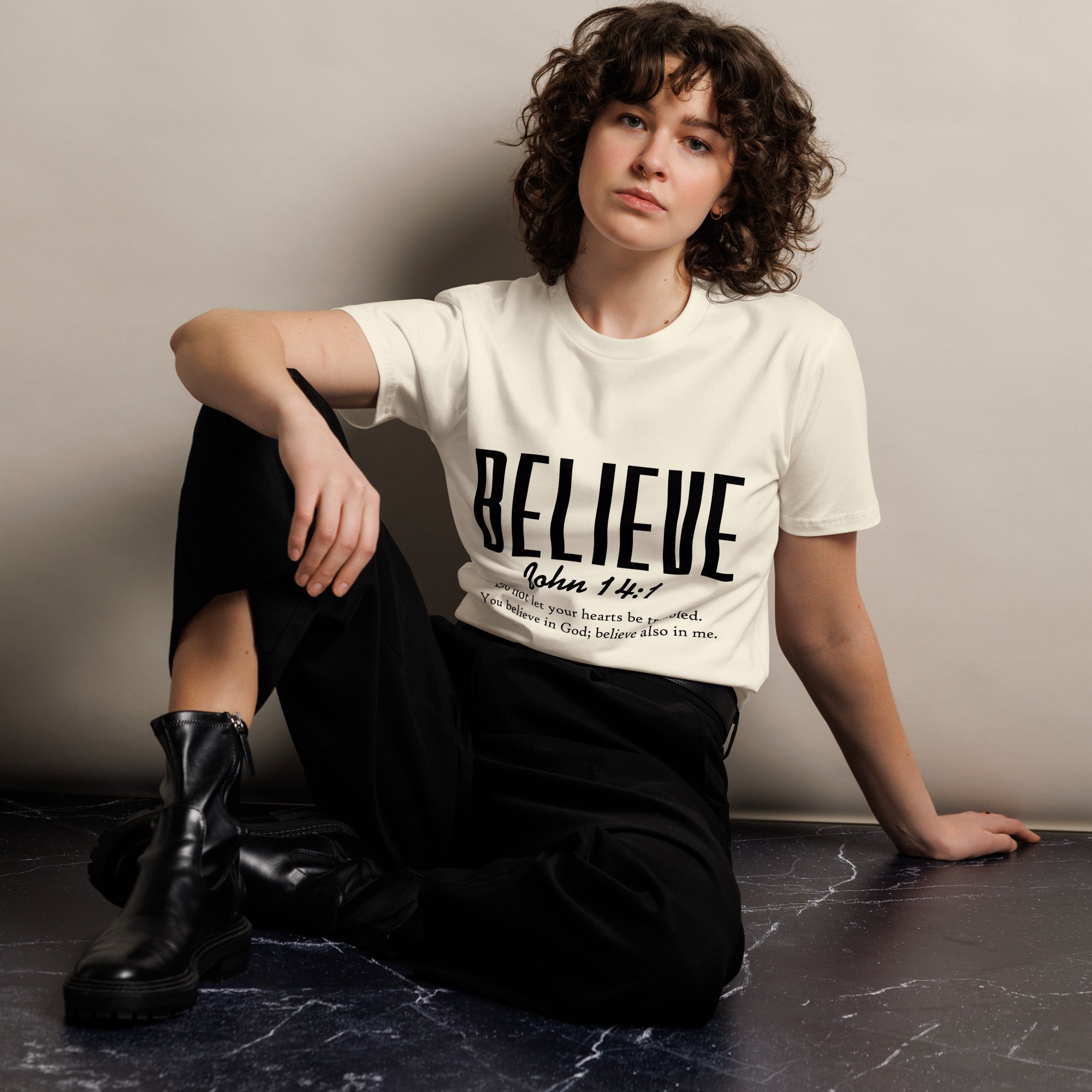 Believe Inspirational Unisex Premium Cotton T-Shirt | Gallory Hive