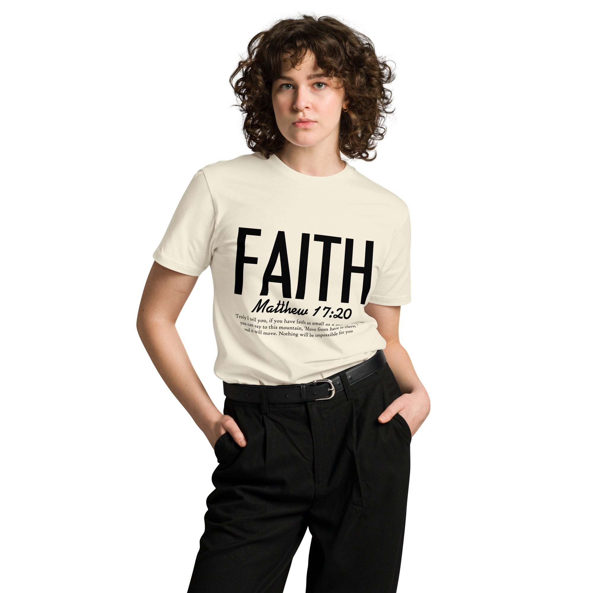 Faith Inspirational Premium Unisex Cotton T-Shirt | Gallory Hive