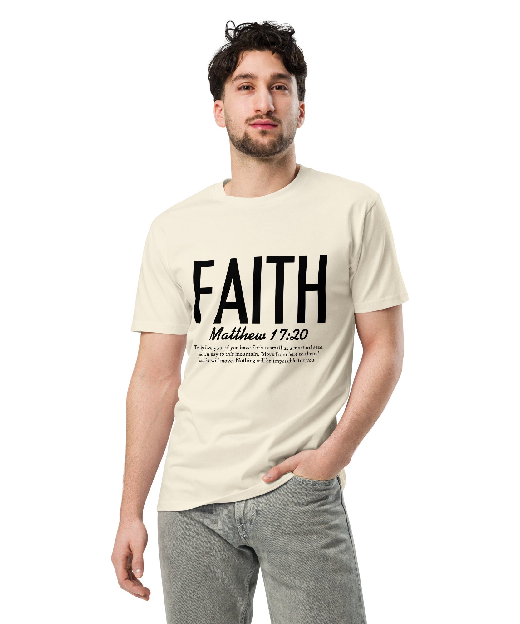 Faith Inspirational Premium Unisex Cotton T-Shirt | Gallory Hive