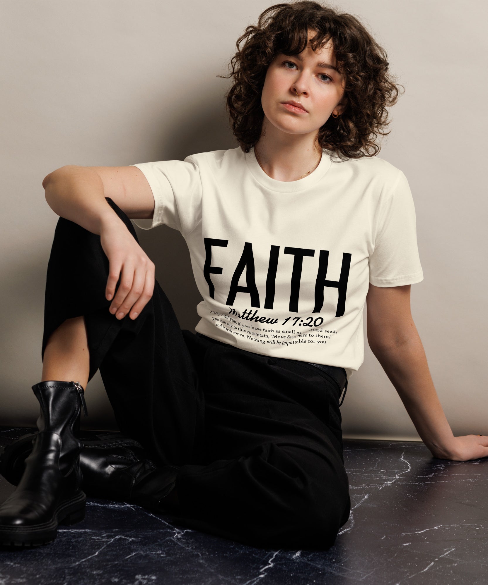 Faith Inspirational Premium Unisex Cotton T-Shirt | Gallory Hive