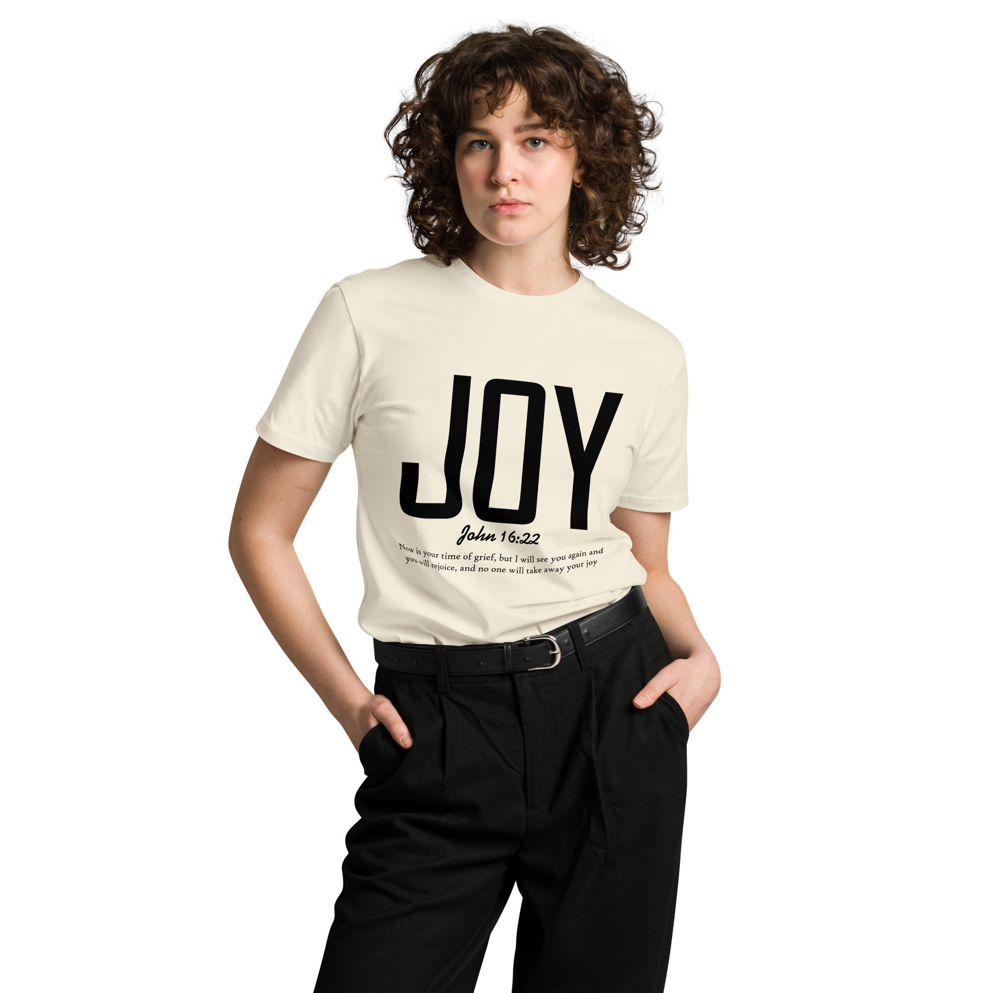 Joy Faith Inspirational Premium Unisex Cotton T-Shirt | Gallory Hive