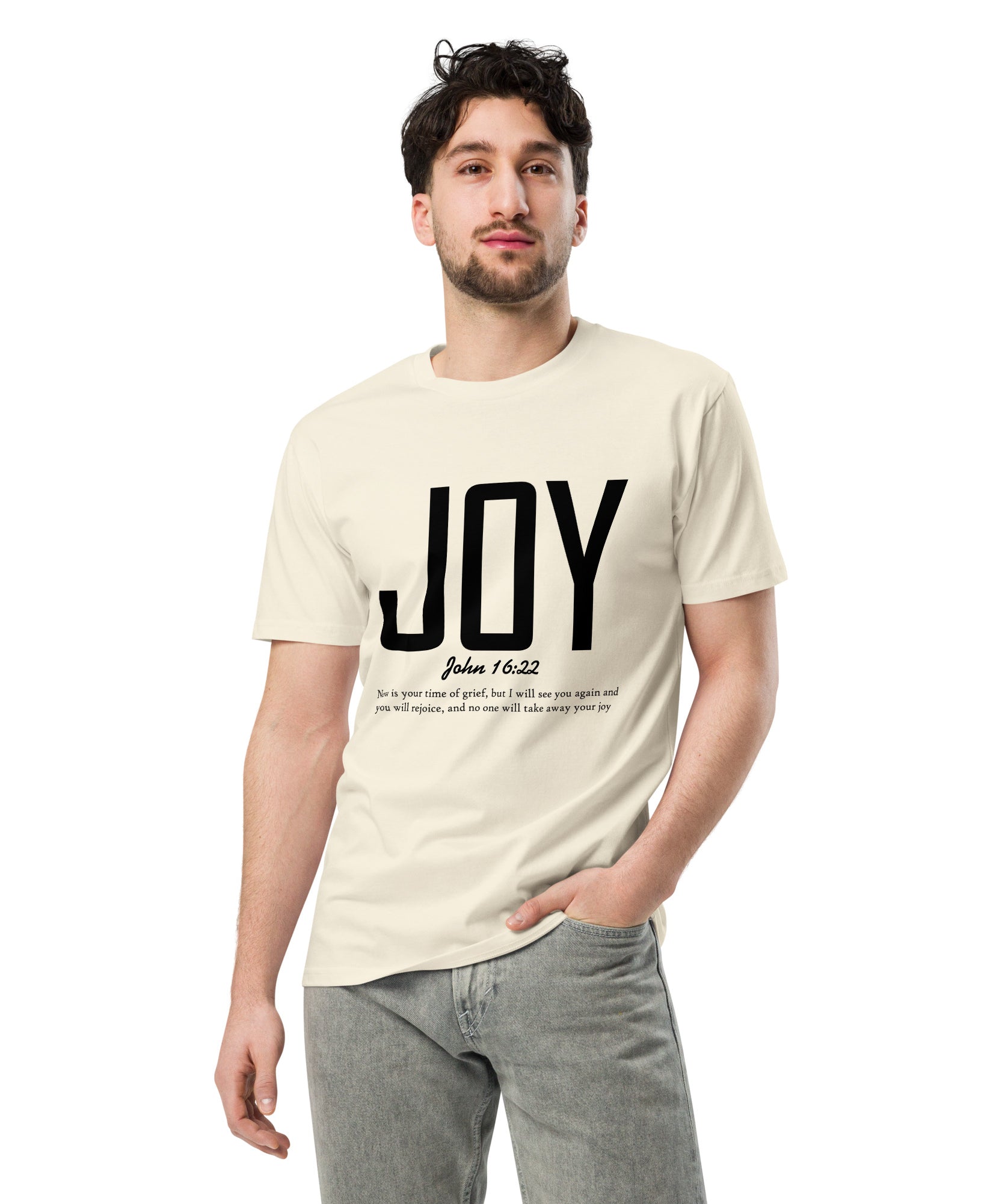 Joy Faith Inspirational Premium Unisex Cotton T-Shirt | Gallory Hive