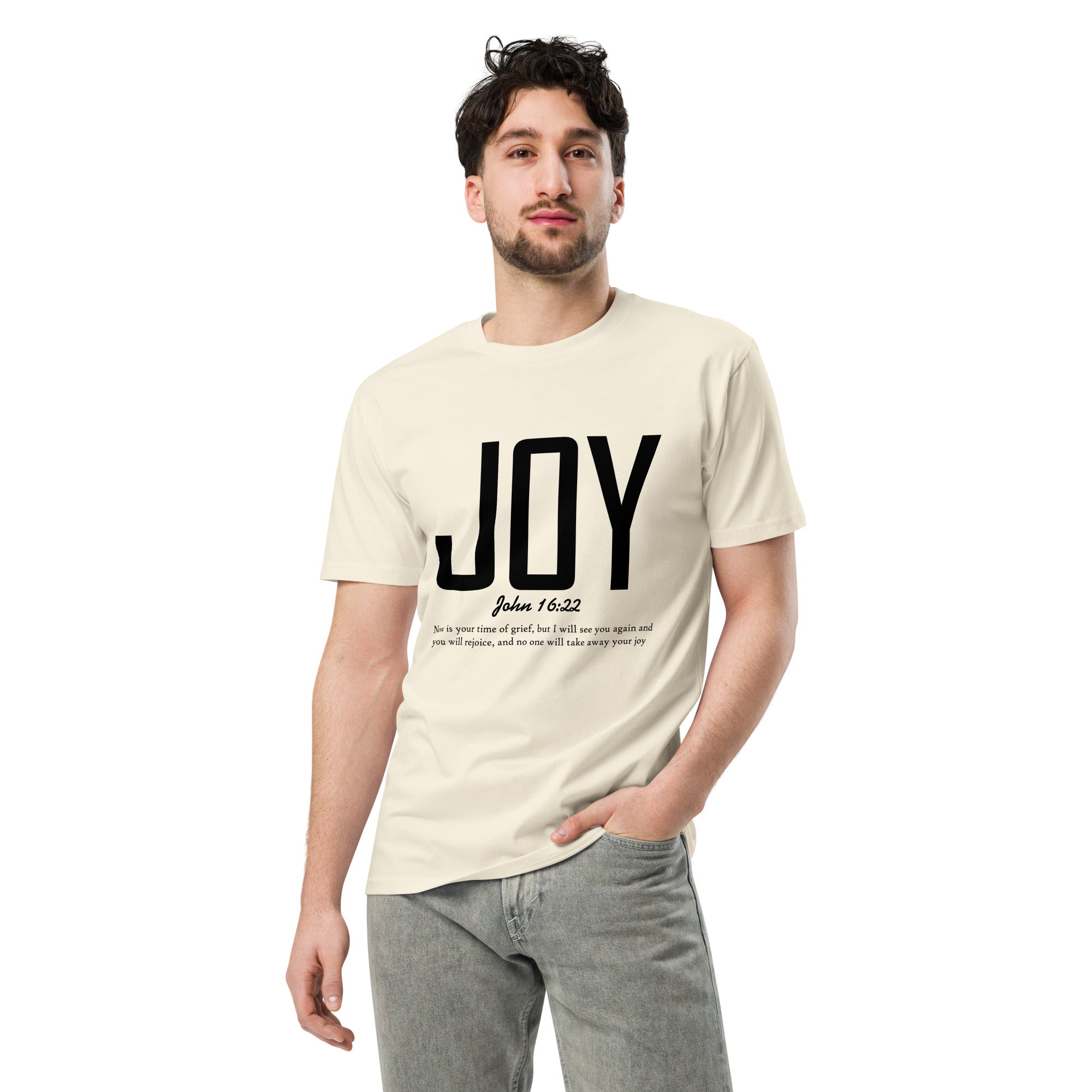 Joy Faith Inspirational Premium Unisex Cotton T-Shirt | Gallory Hive