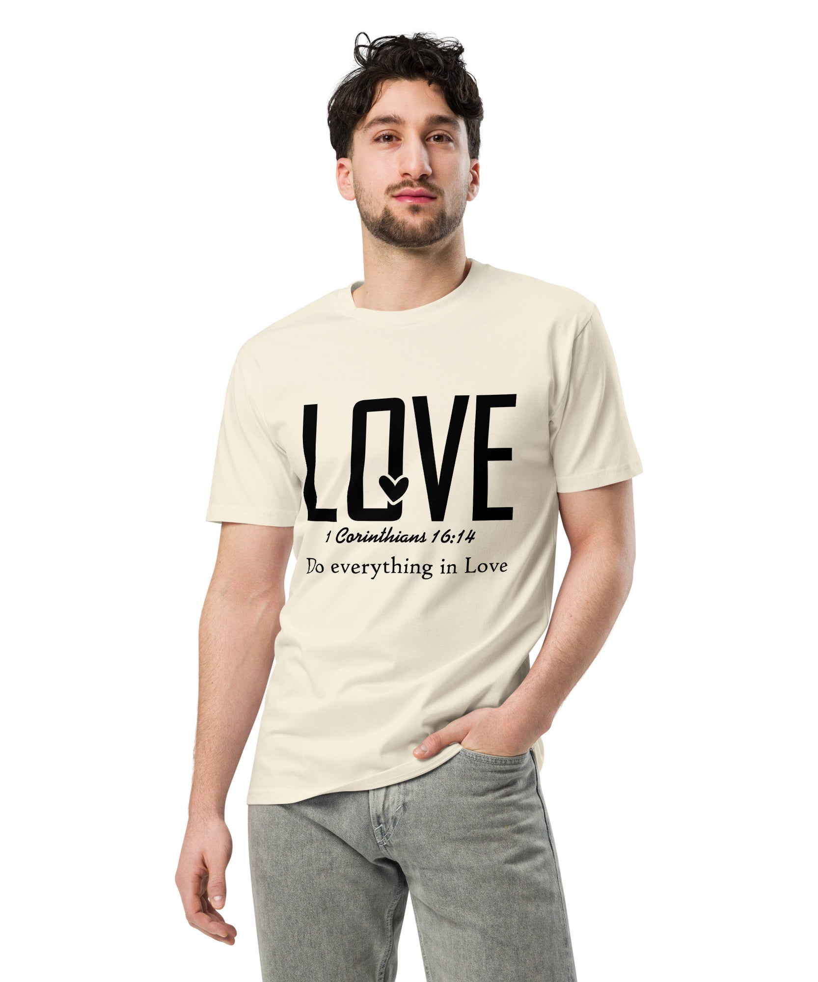 Love Faith Inspirational Premium Unisex Cotton T-Shirt | Gallory Hive