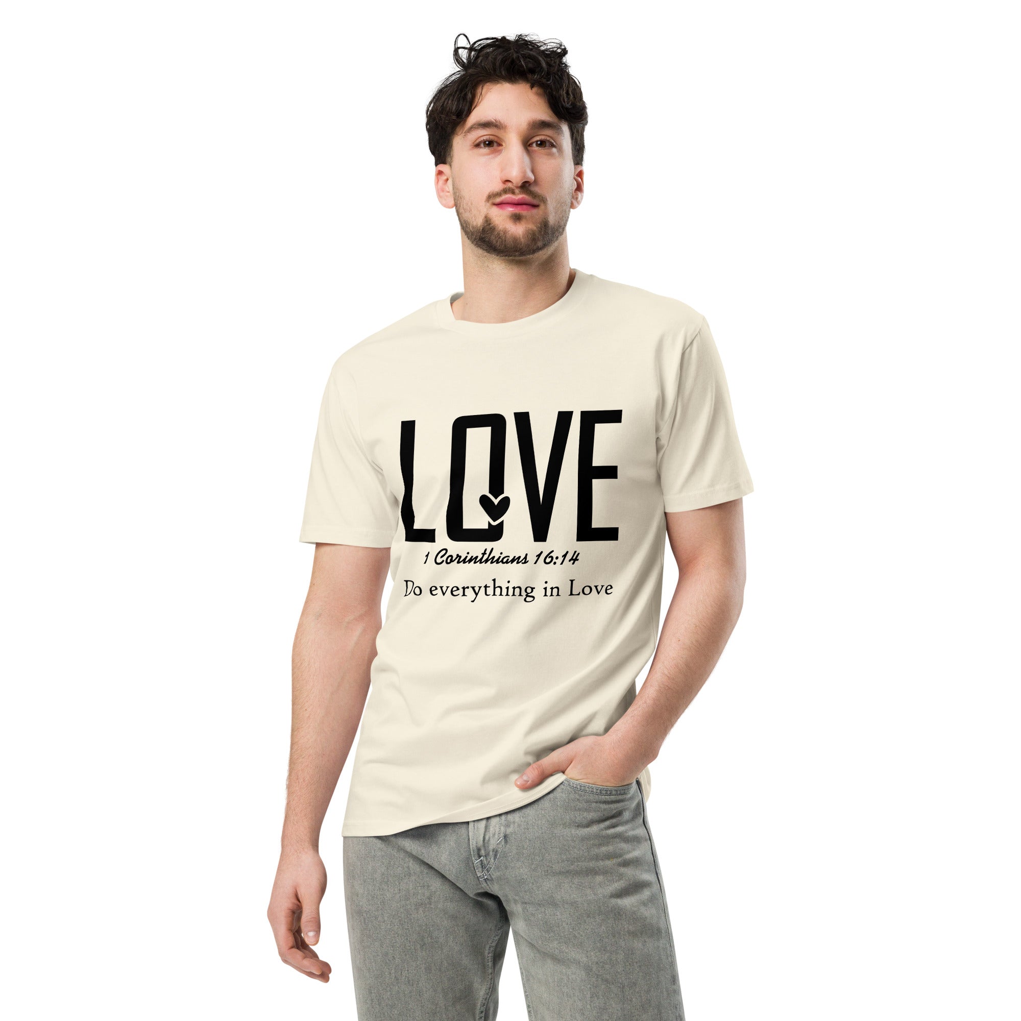 Love Faith Inspirational Premium Unisex Cotton T-Shirt | Gallory Hive