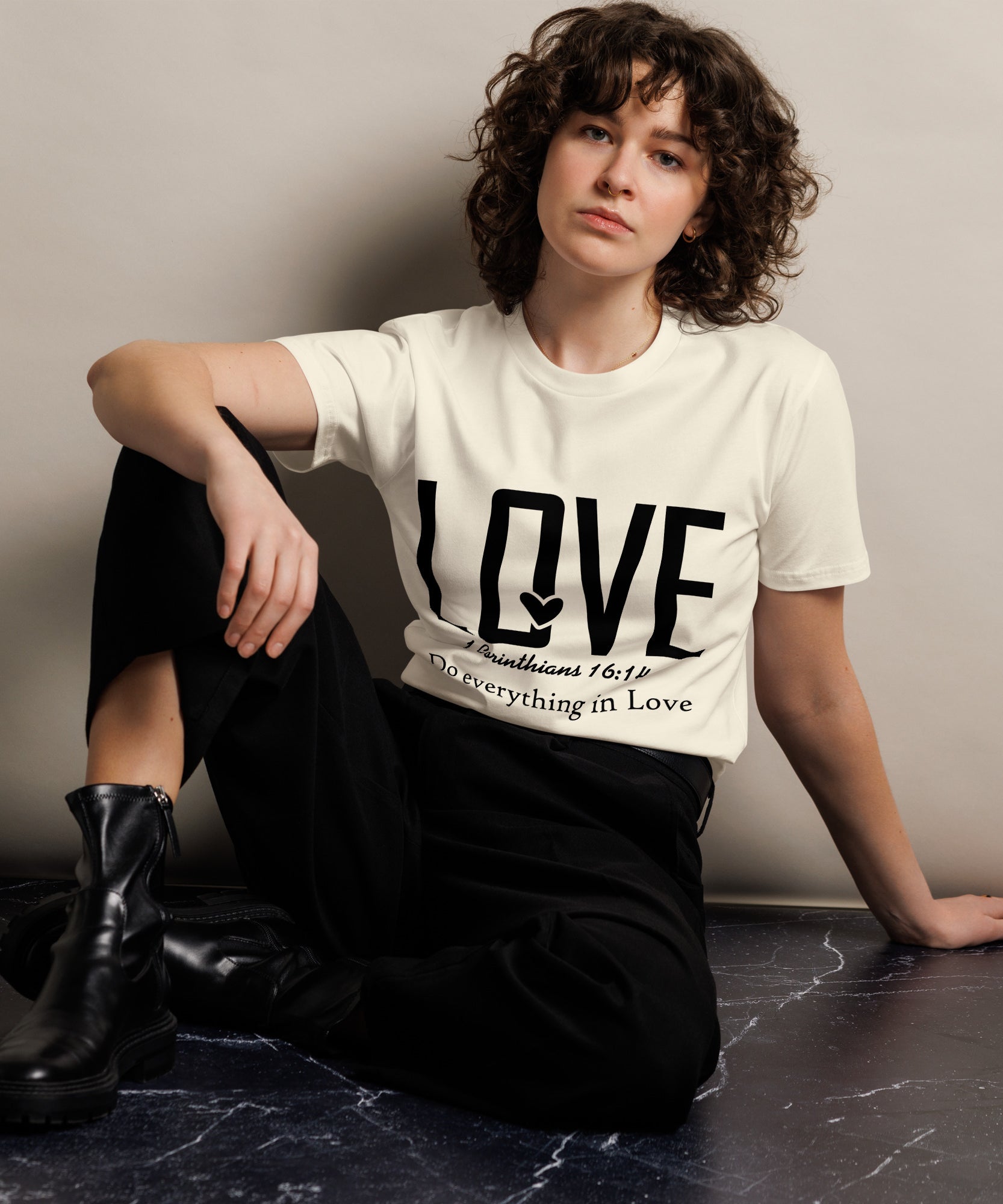Love Faith Inspirational Premium Unisex Cotton T-Shirt | Gallory Hive