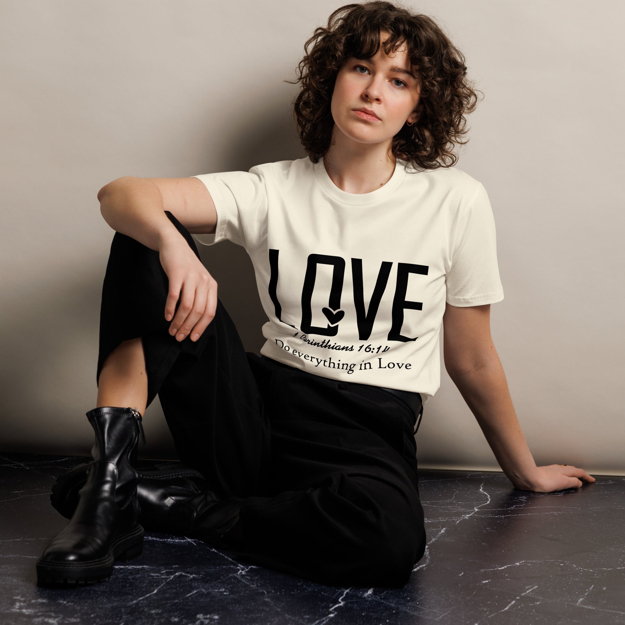 Love Faith Inspirational Premium Unisex Cotton T-Shirt | Gallory Hive