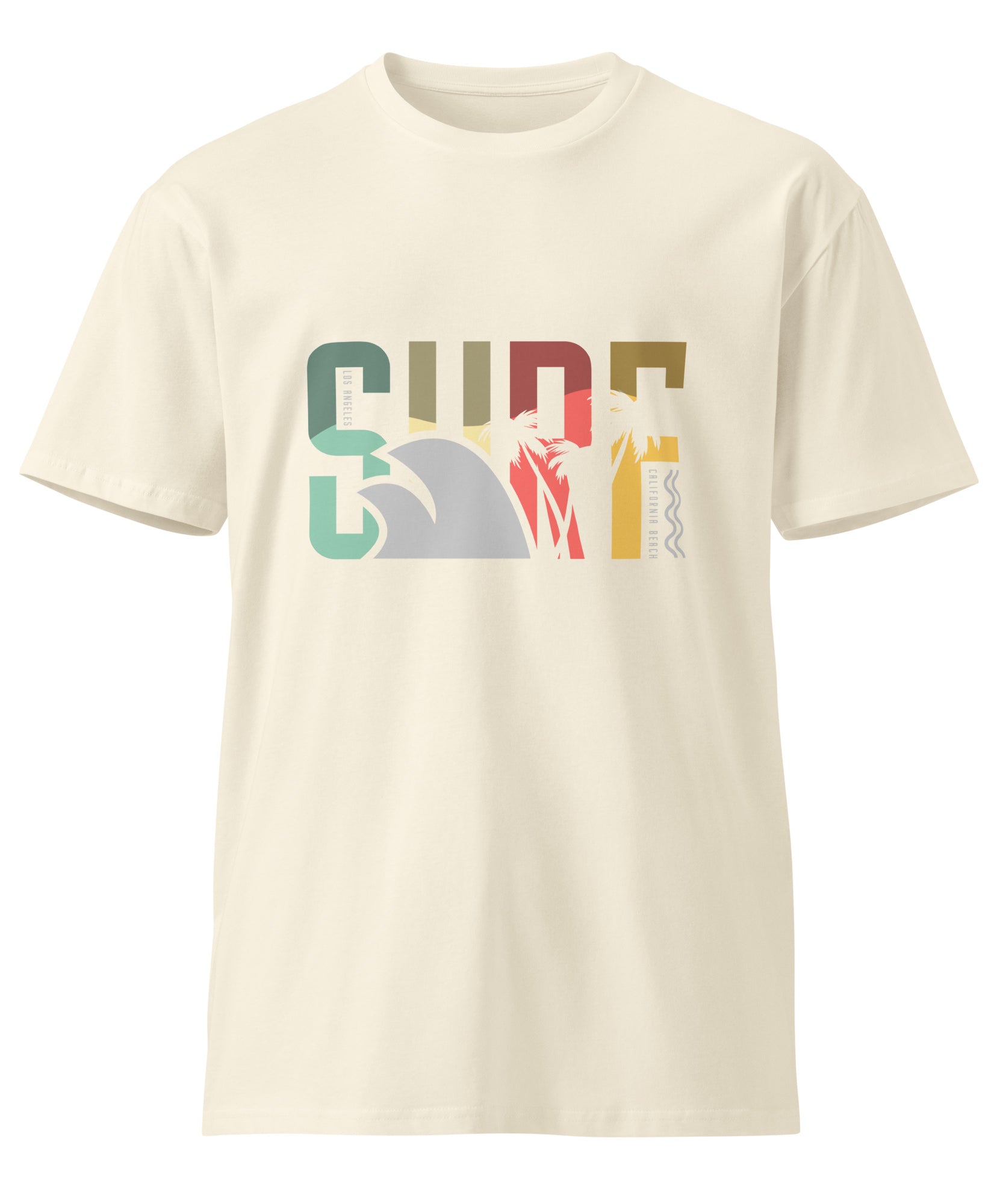 Retro Surf Beach Premium Unisex Cotton T-Shirt | Gallory Hive