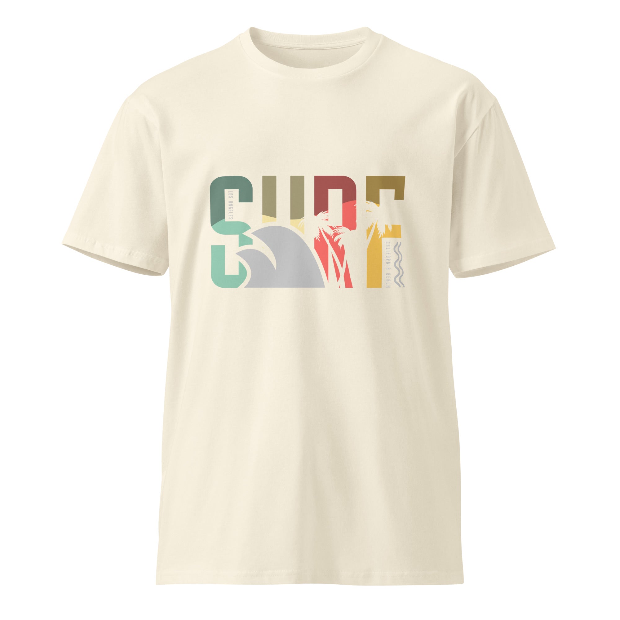 Retro Surf Beach Premium Unisex Cotton T-Shirt | Gallory Hive
