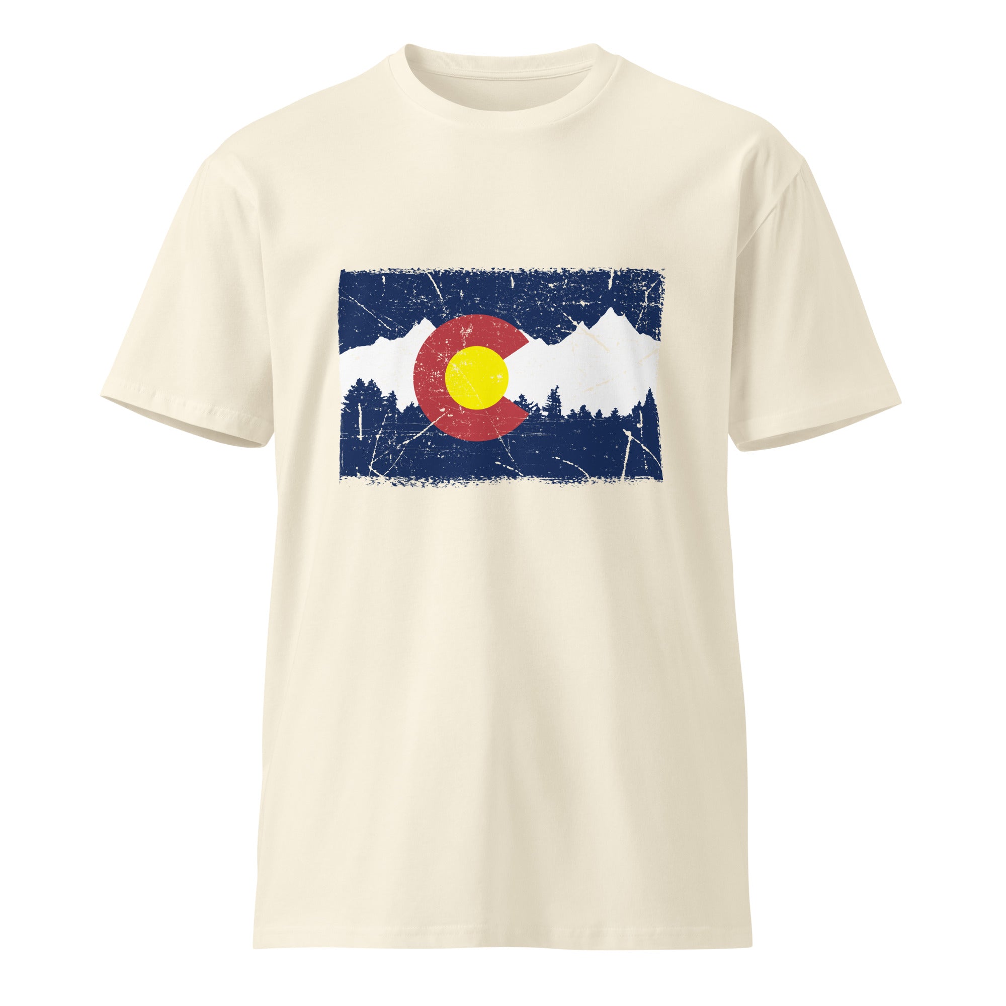 Colorado Mountain Flag Graphic Cotton T-Shirt | Gallory Hive