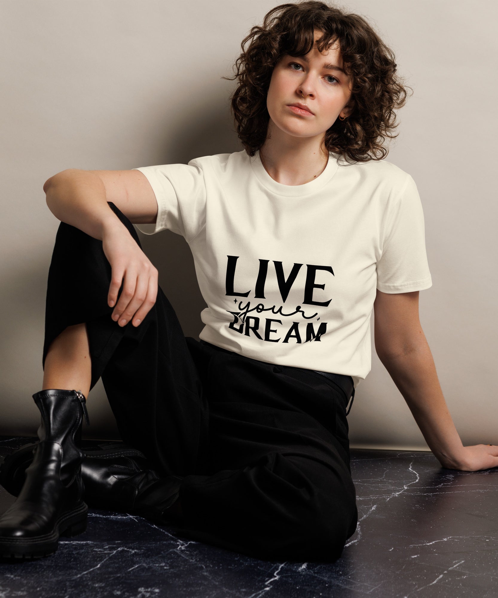Modern Minimalist Black Graphic Cotton T-Shirt | Gallory Hive