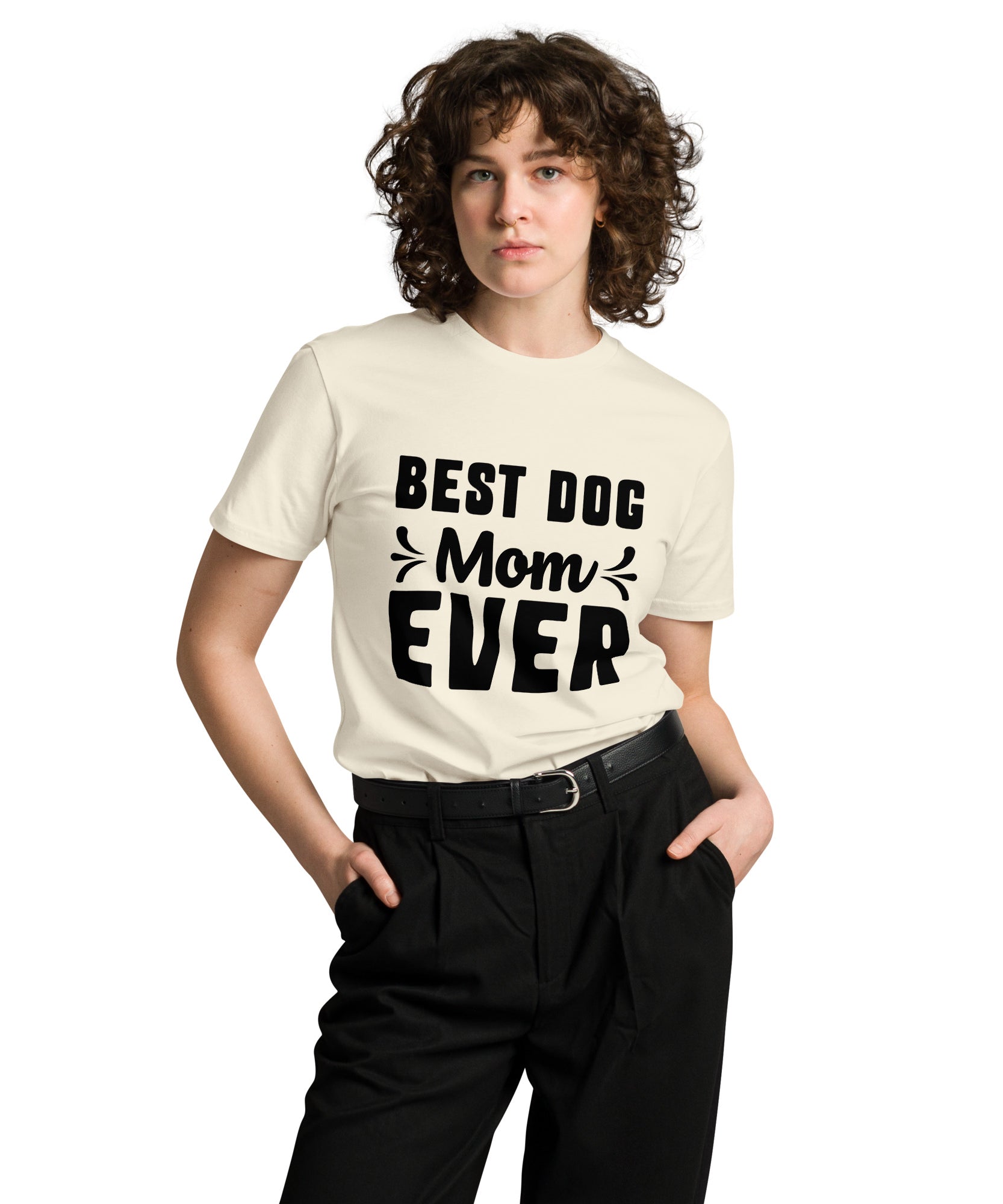 Best Dog Mom Premium Unisex Cotton T-Shirt | Gallory Hive