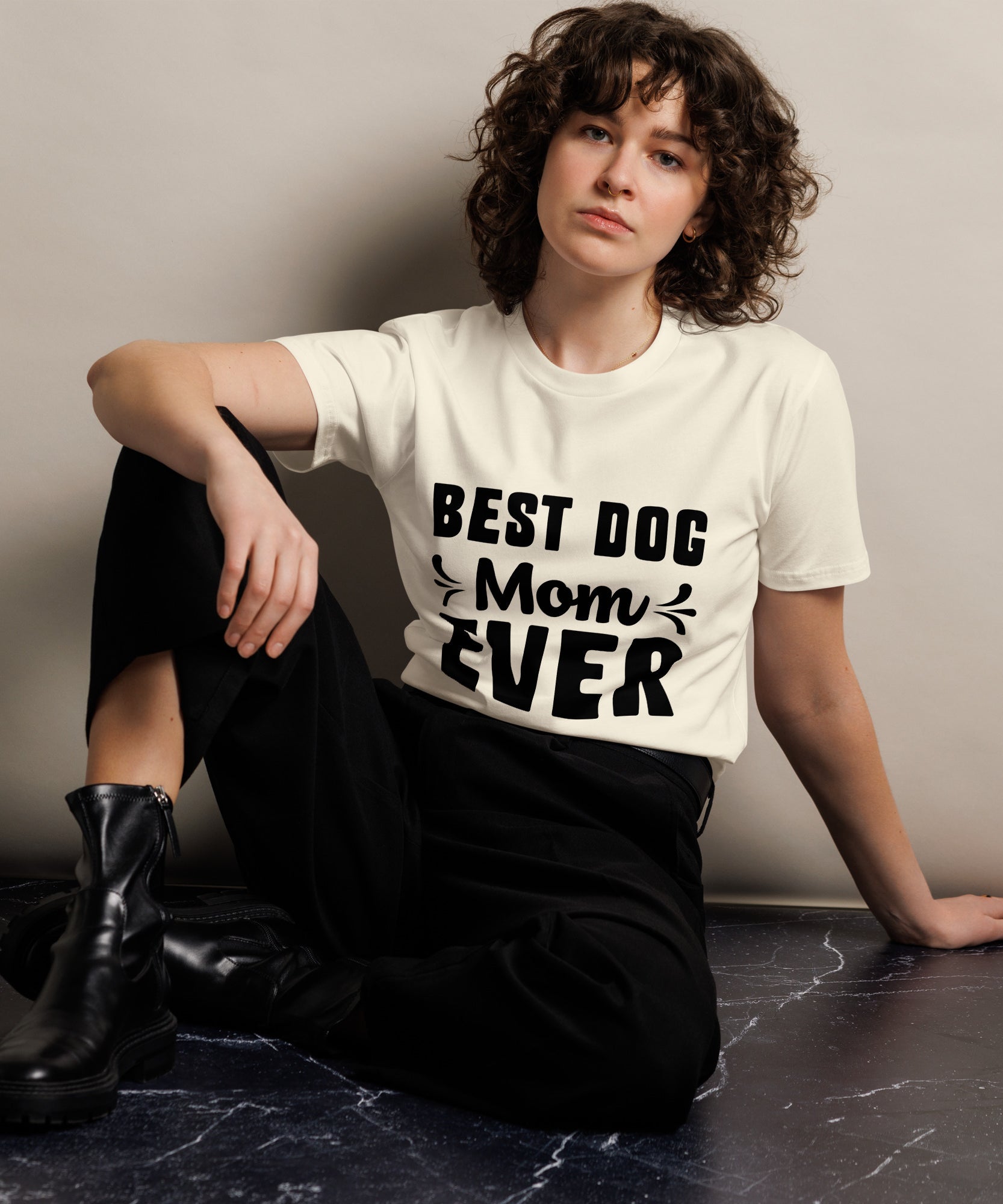 Best Dog Mom Premium Unisex Cotton T-Shirt | Gallory Hive