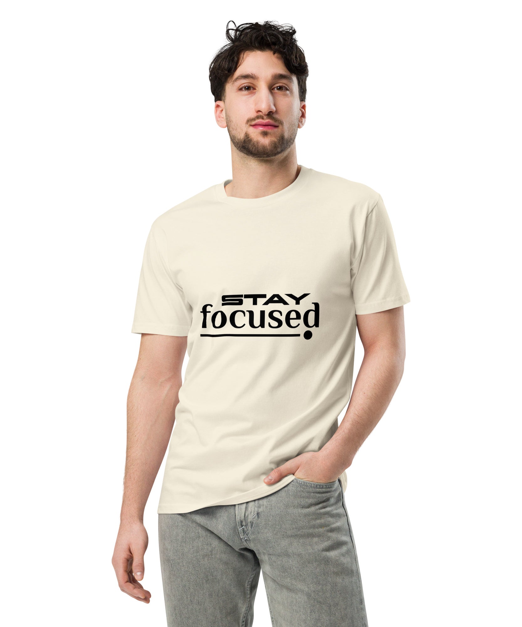 Stay Focused Unisex Premium Cotton T-Shirt | Gallory Hive