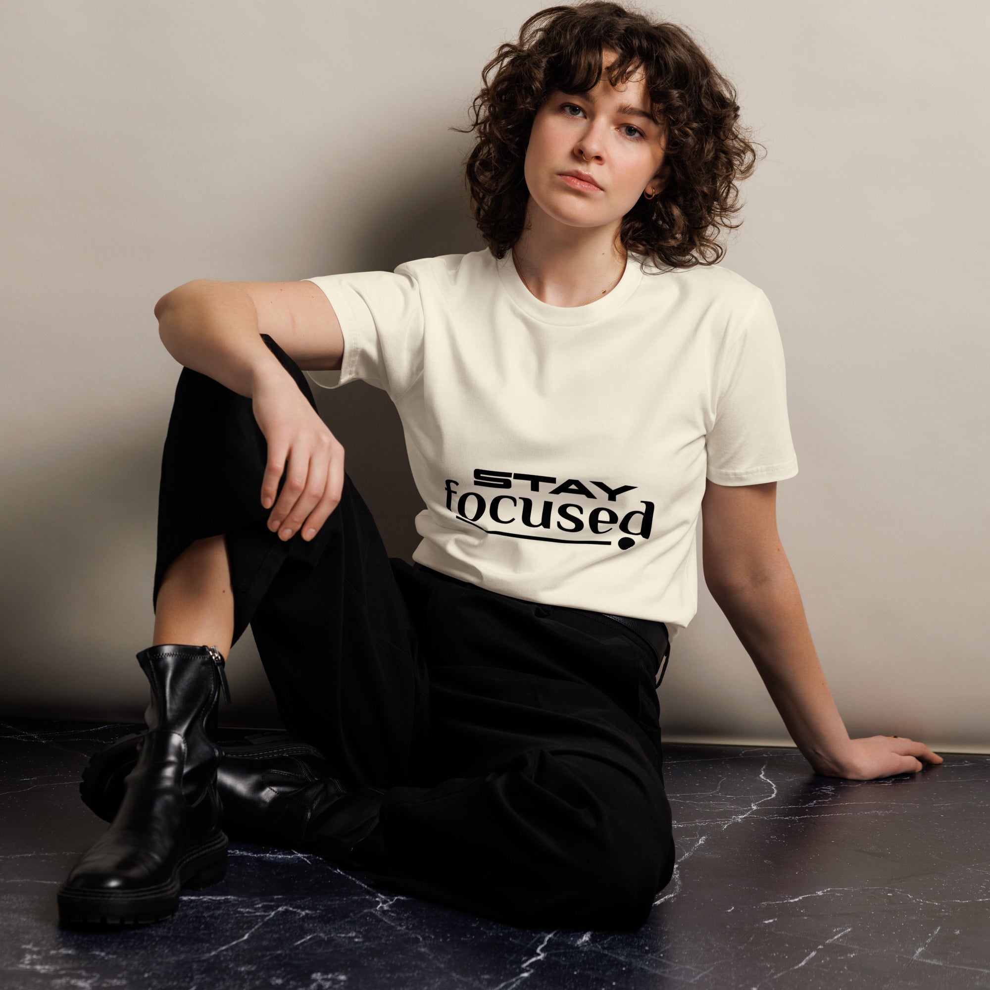 Stay Focused Unisex Premium Cotton T-Shirt | Gallory Hive